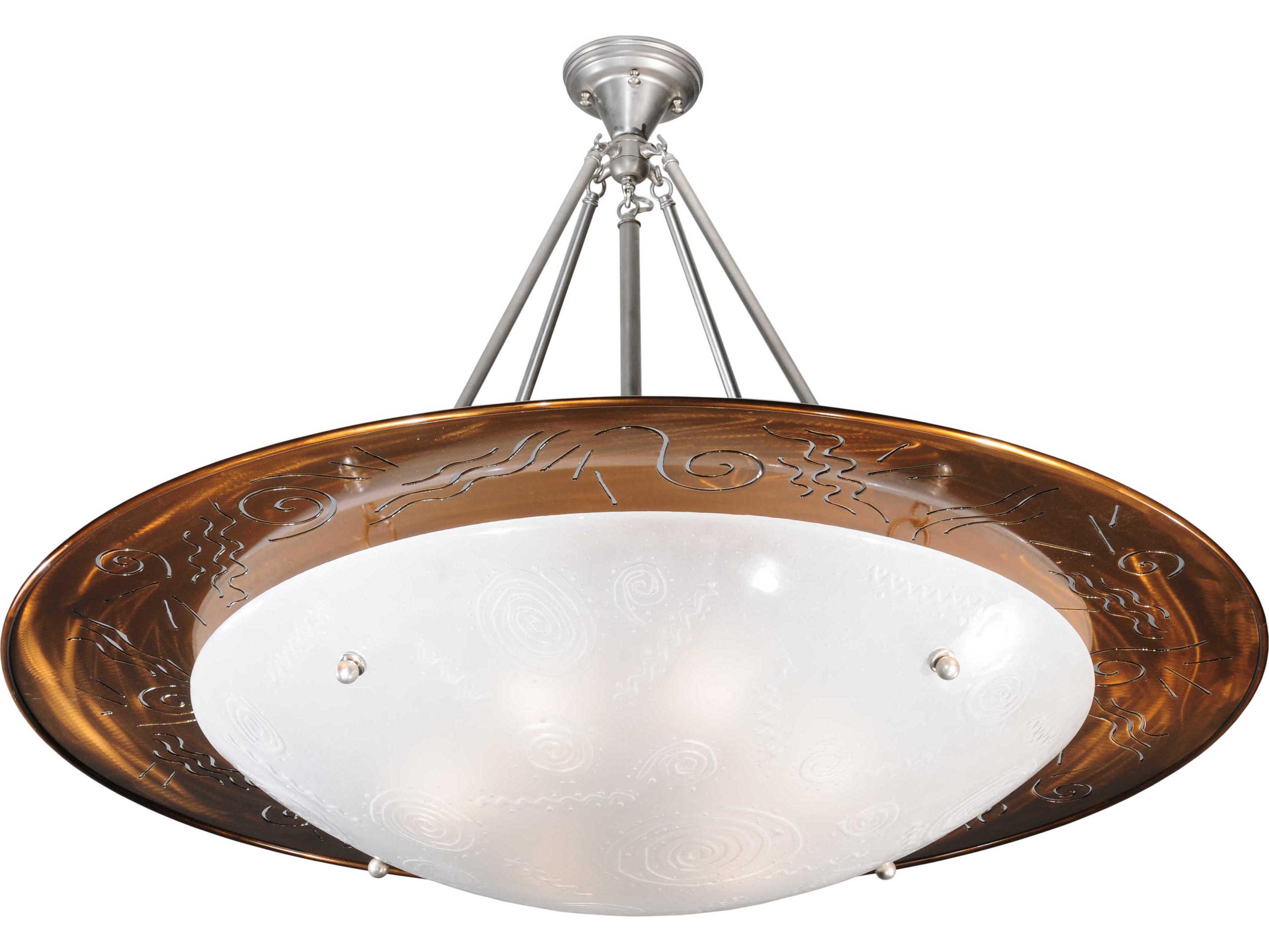 Meyda Metro Fusion 6-Light Gray Bowl Semi Flush Mount