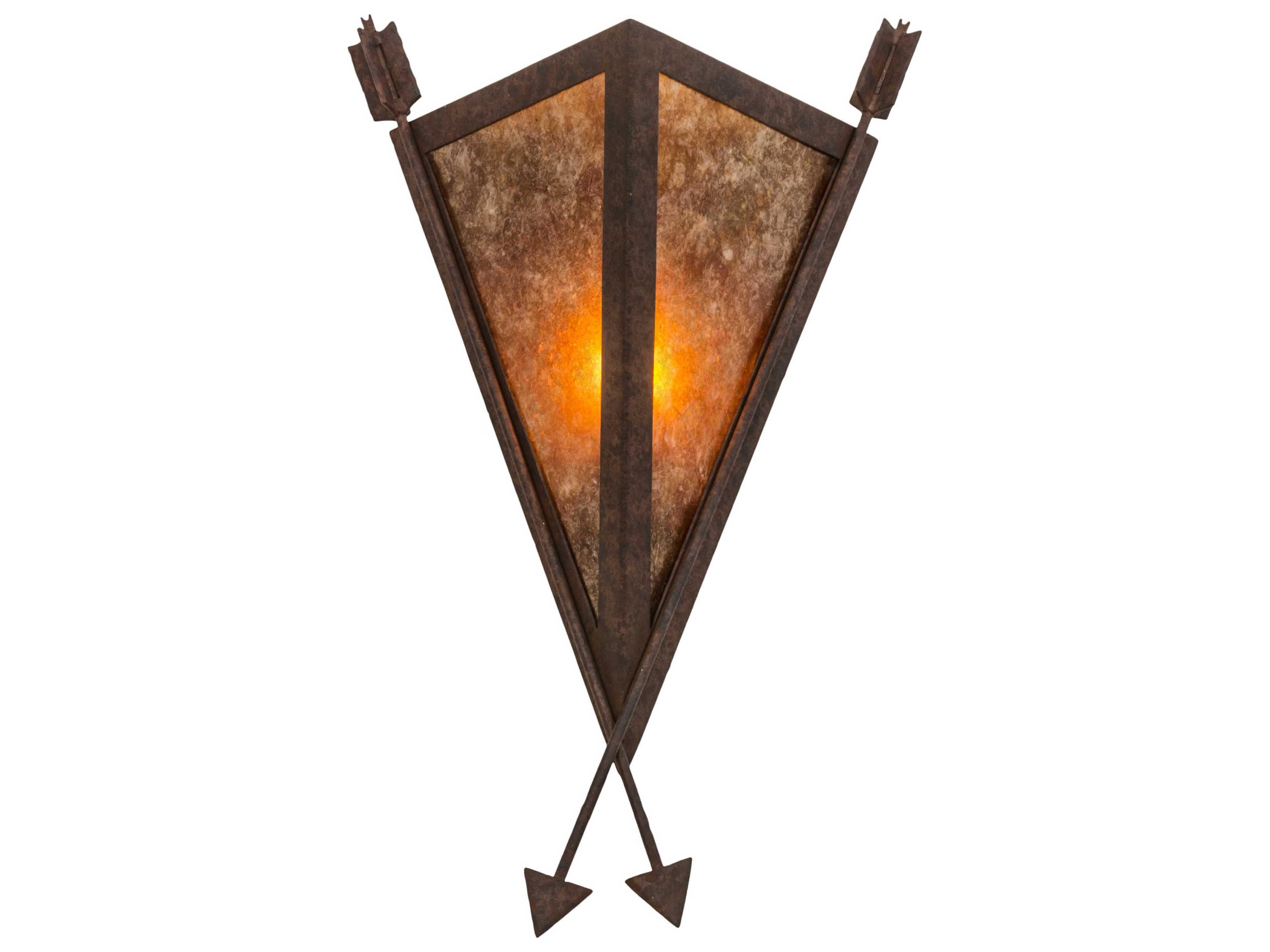 Meyda Desert Arrow Rusty Nail amber Orange Wall Sconce