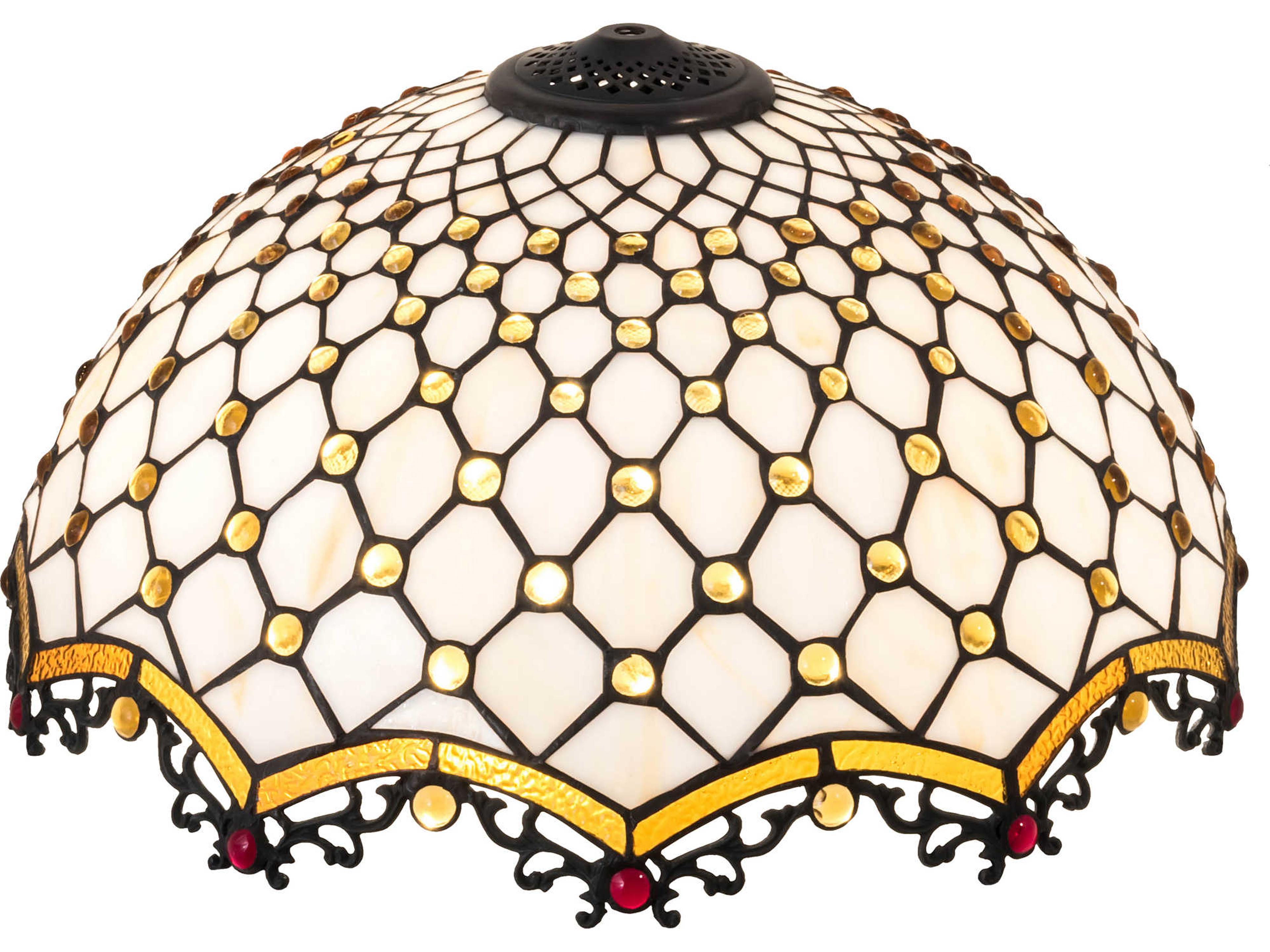 Meyda Diamond & Jewel Sunflower / White 18" Shade