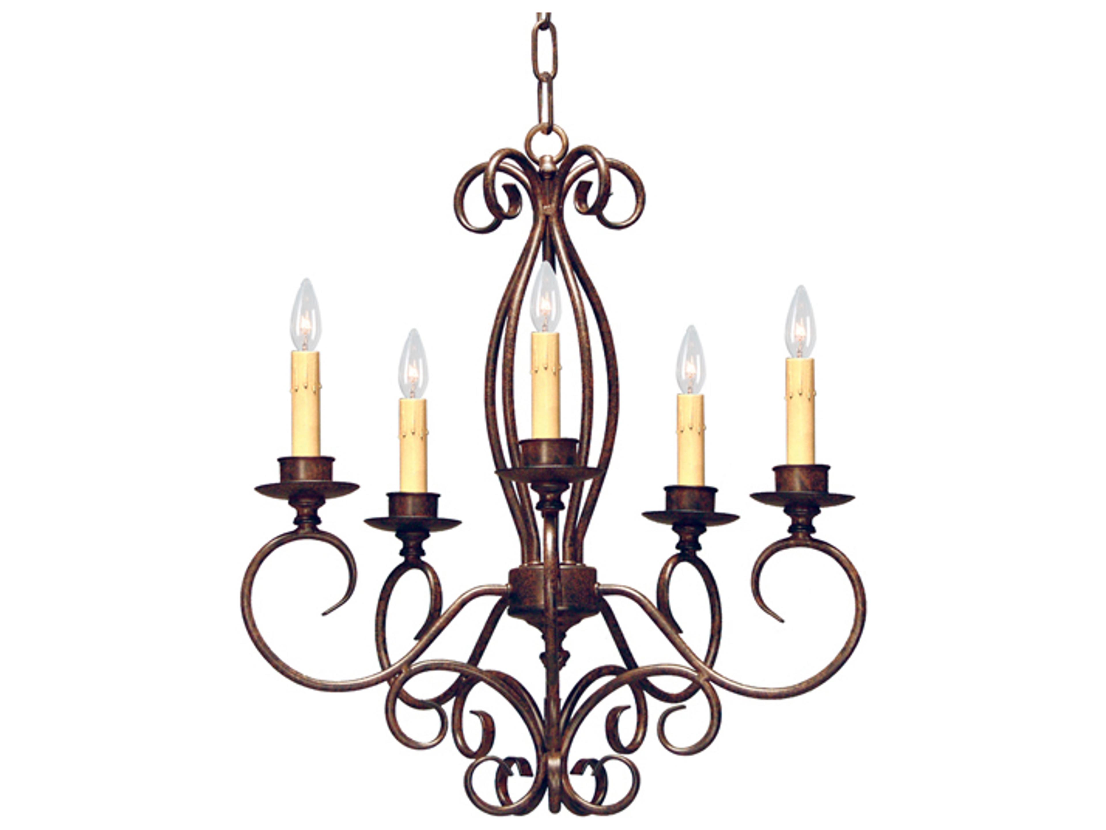 Meyda Elisha 1-Light Rustic Iron Gray Candelabra Chandelier