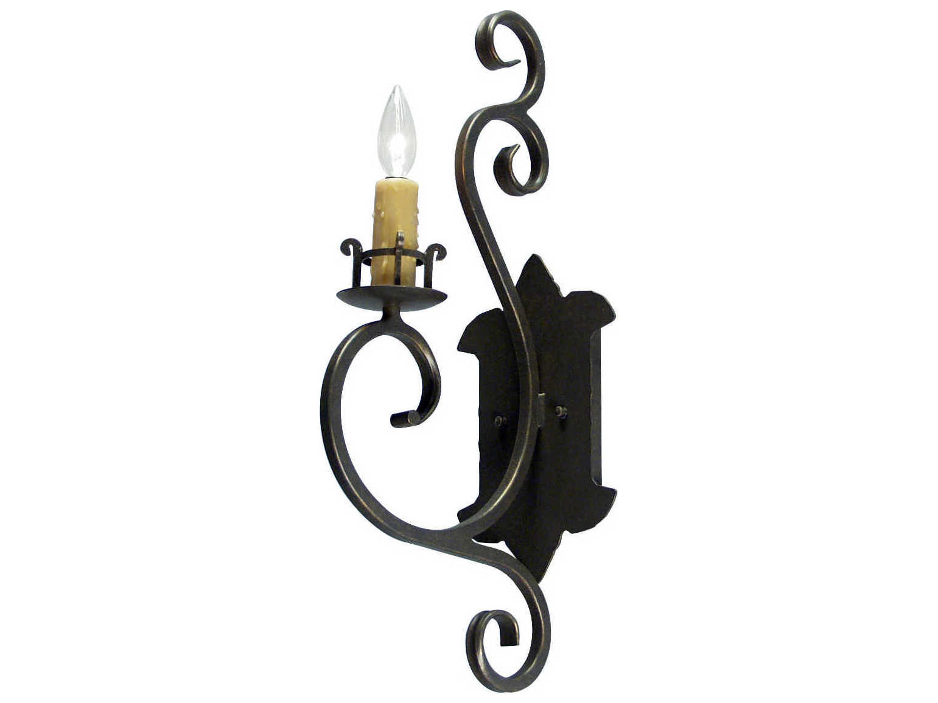Meyda Fernando 1-Light Gilded Tobacco Brown Wall Sconce
