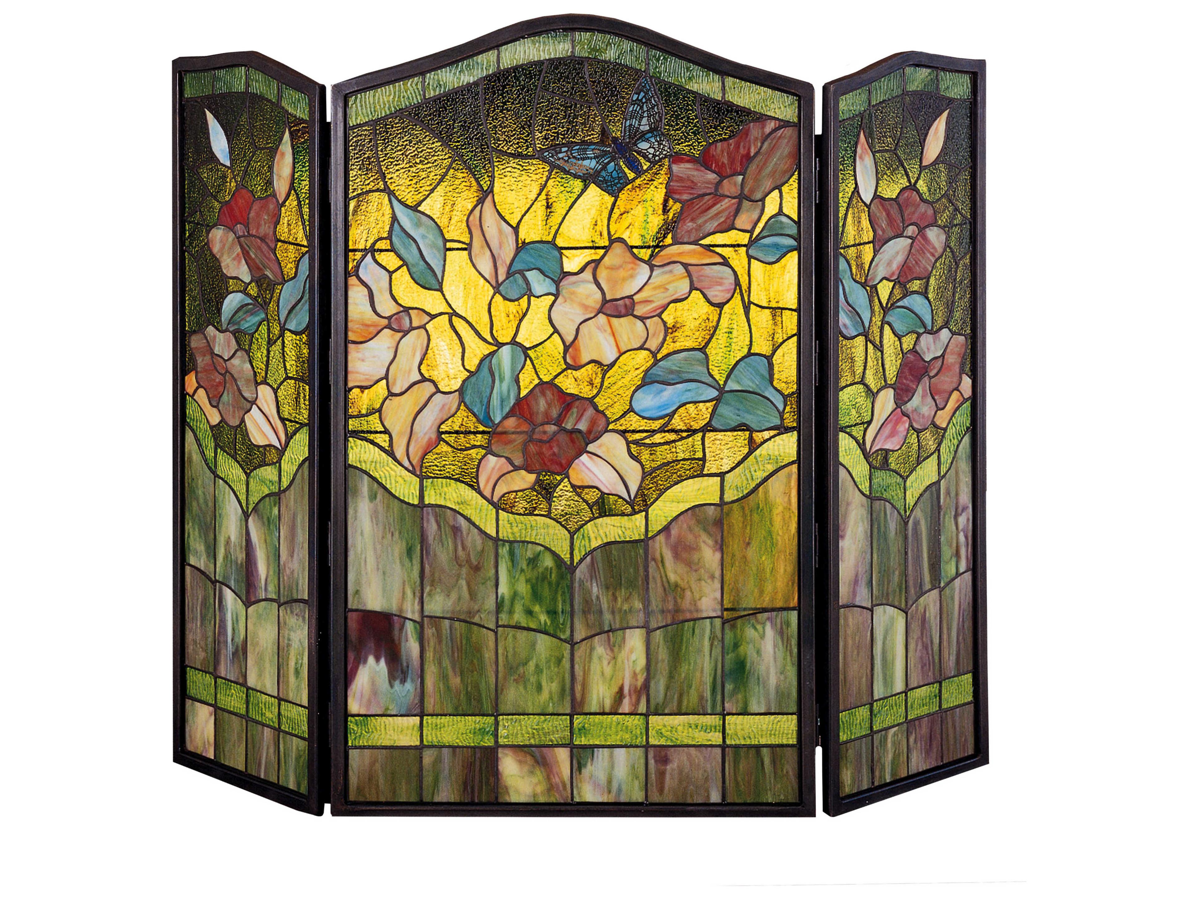 Meyda Butterfly Folding Fireplace Screen