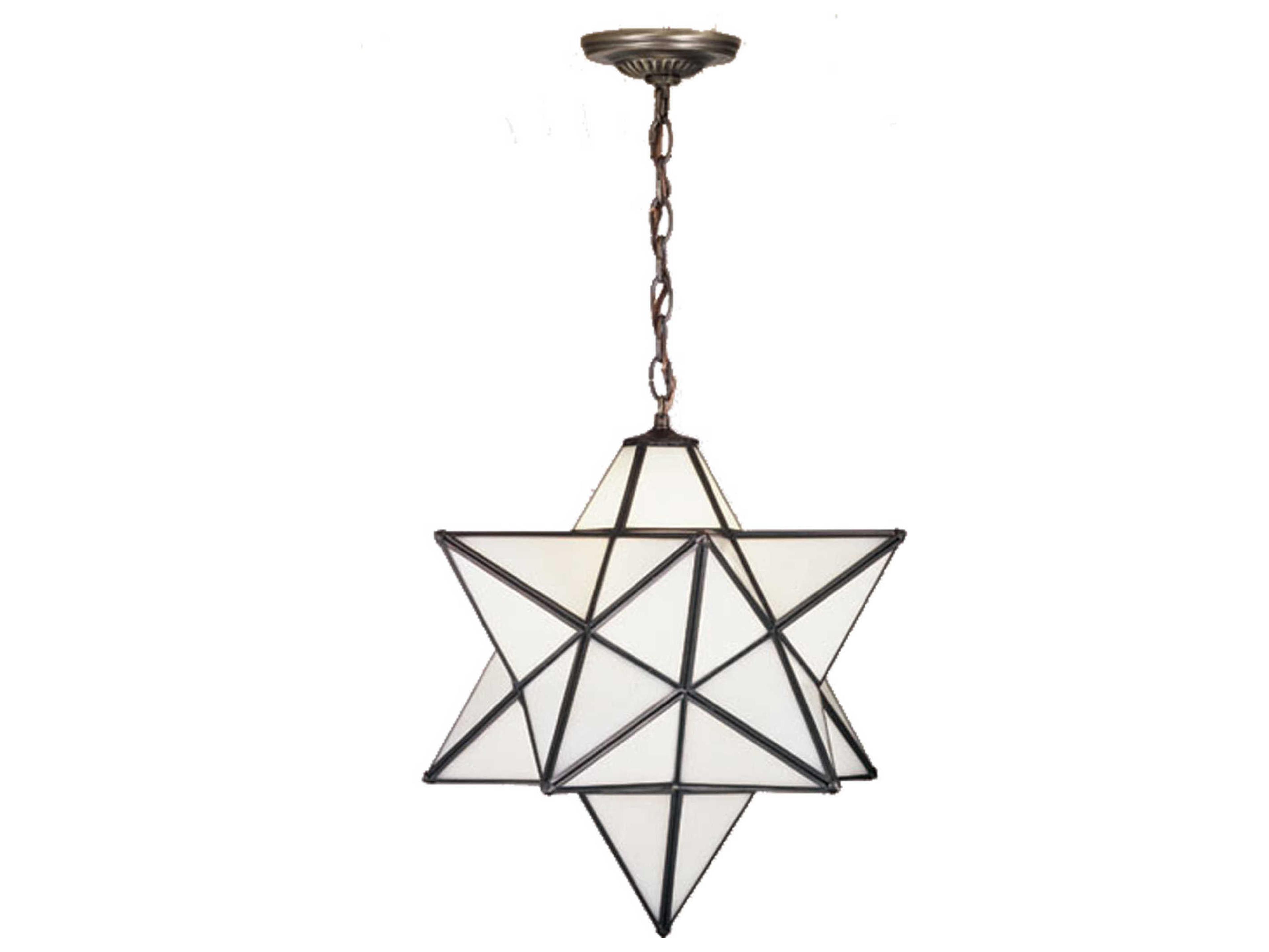 Meyda Moravian Star 1-Light Bronze Pendant