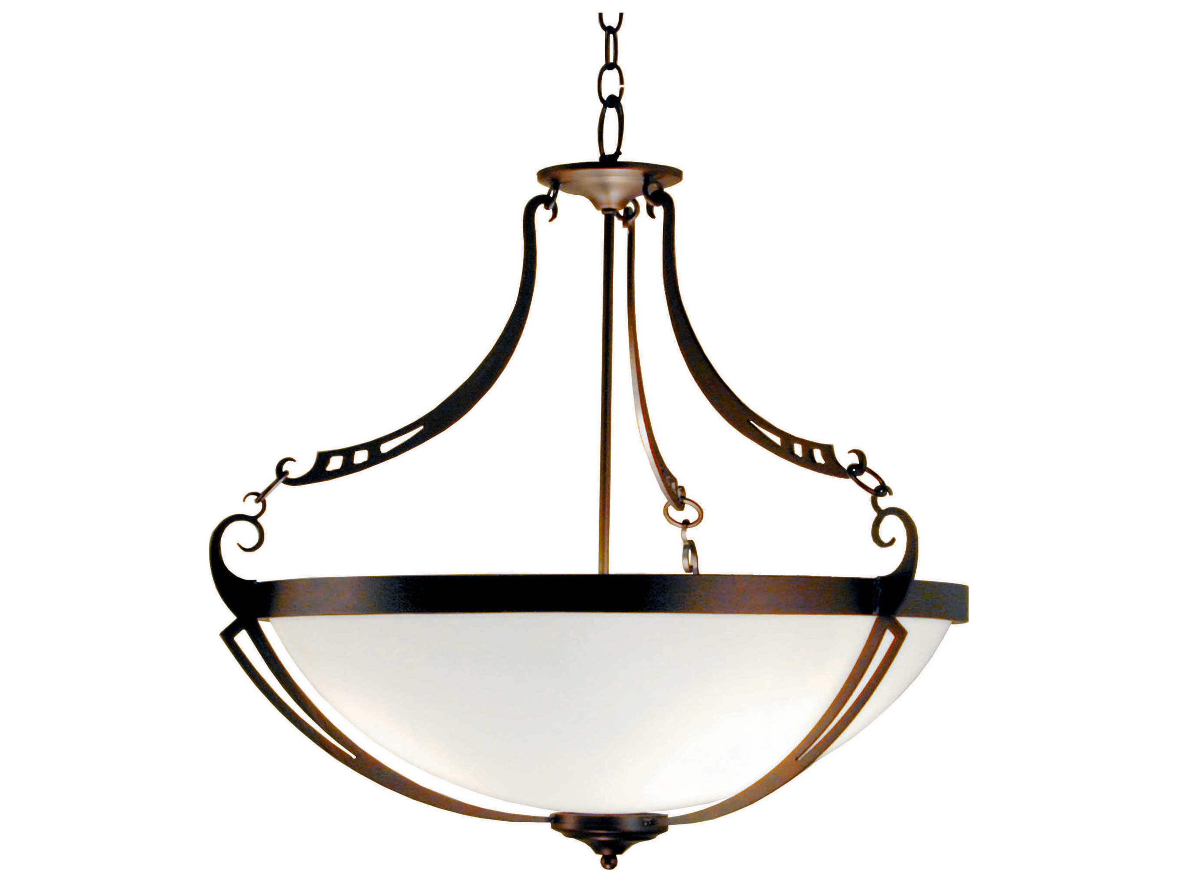 Meyda Focus 3-Light Rusty Nail Gray Bowl Pendant