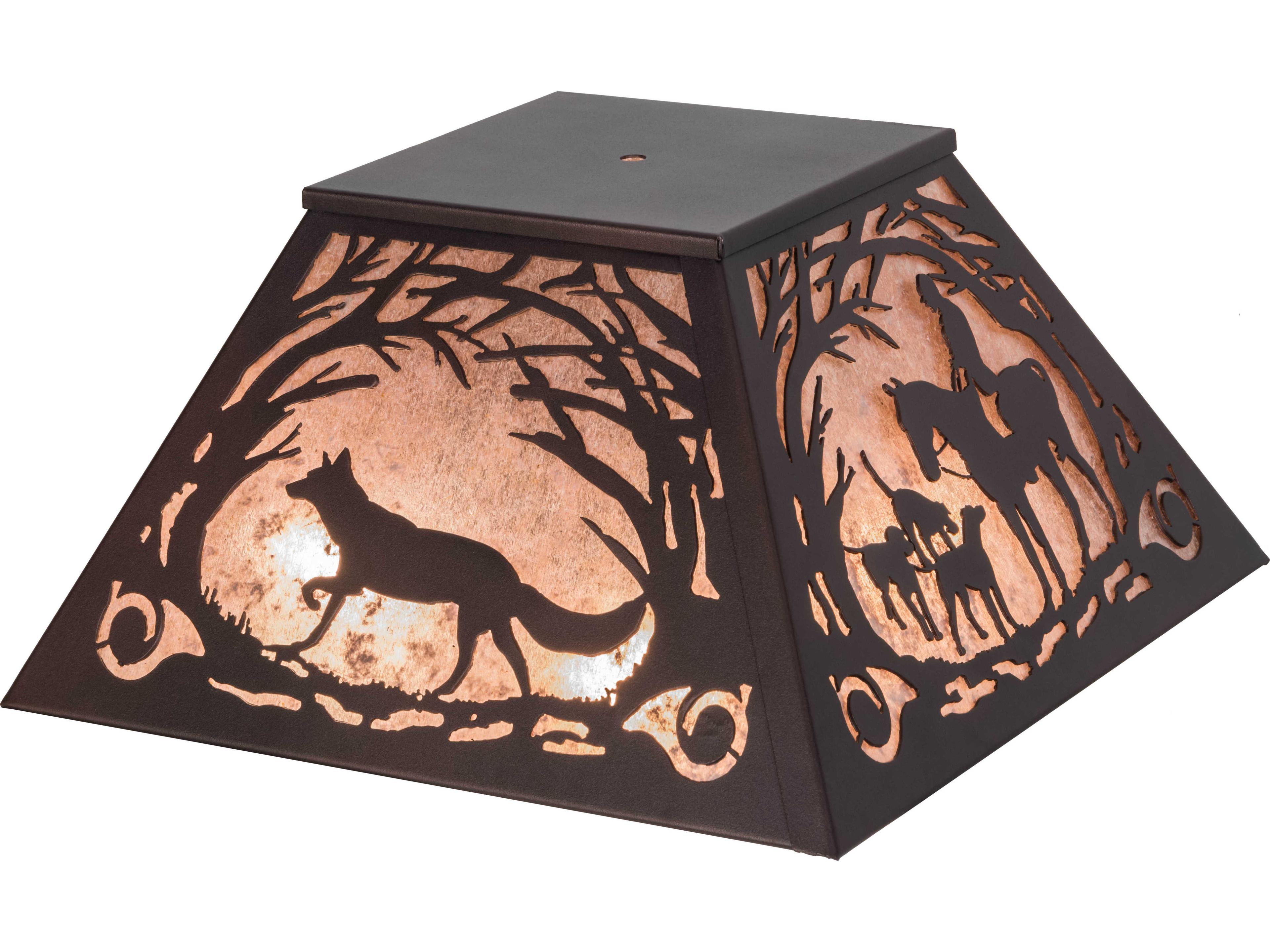 Meyda Fox Hunt Mahogany Bronze Shade