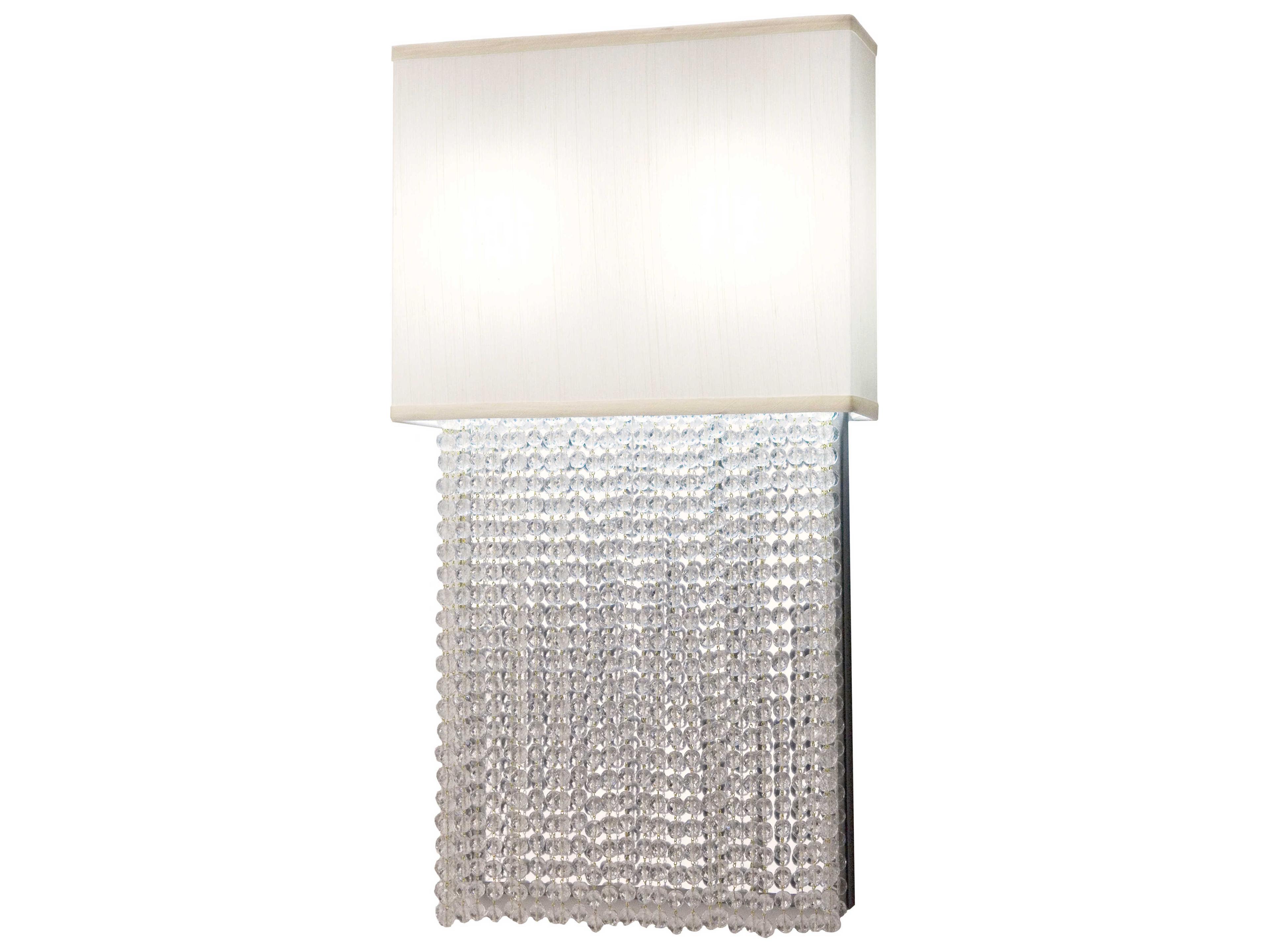 Meyda Francesca 2-Light Crystal Clear Wall Sconce