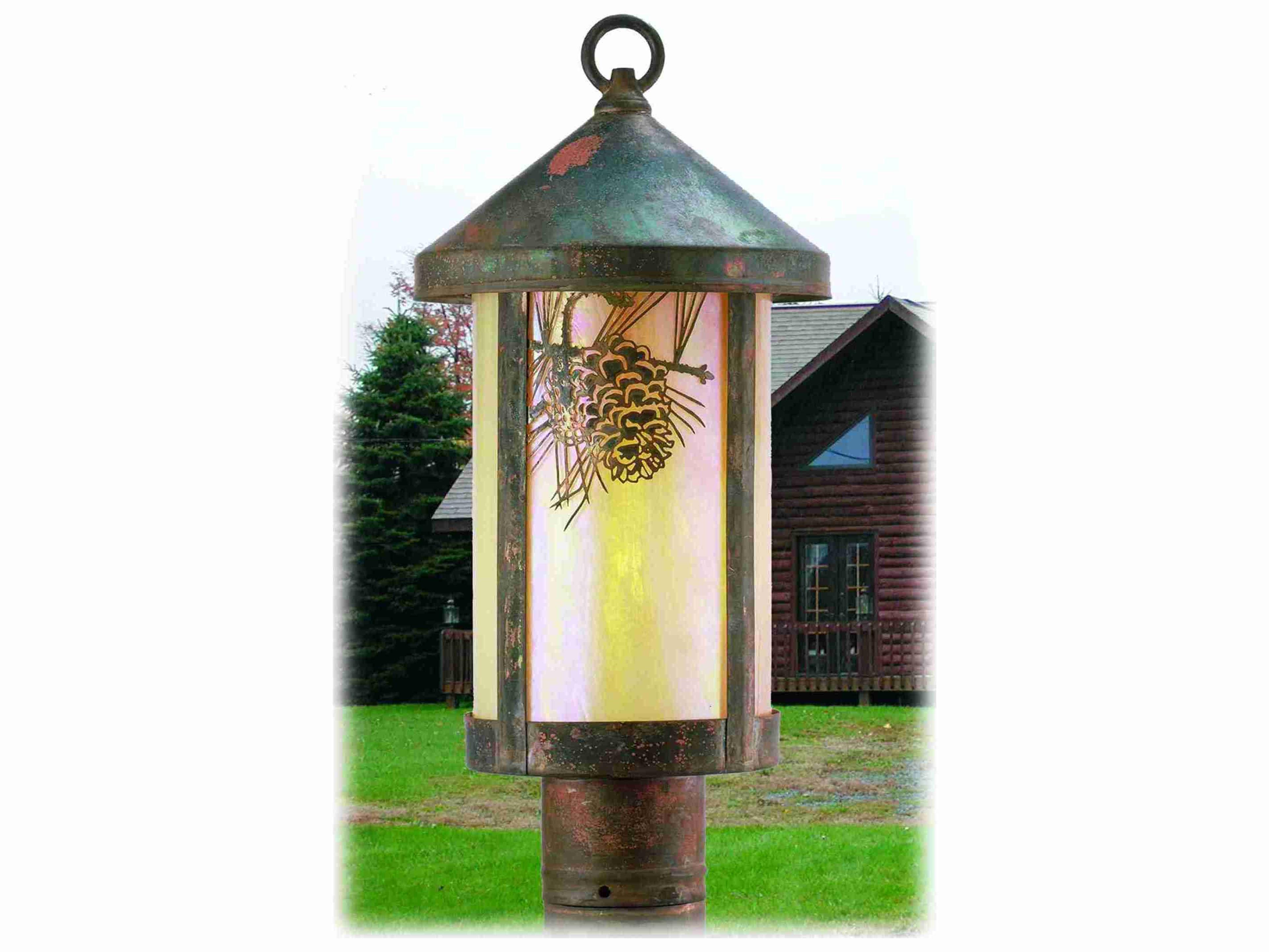 Meyda Fulton 1 - Light Glass Outdoor Post Light