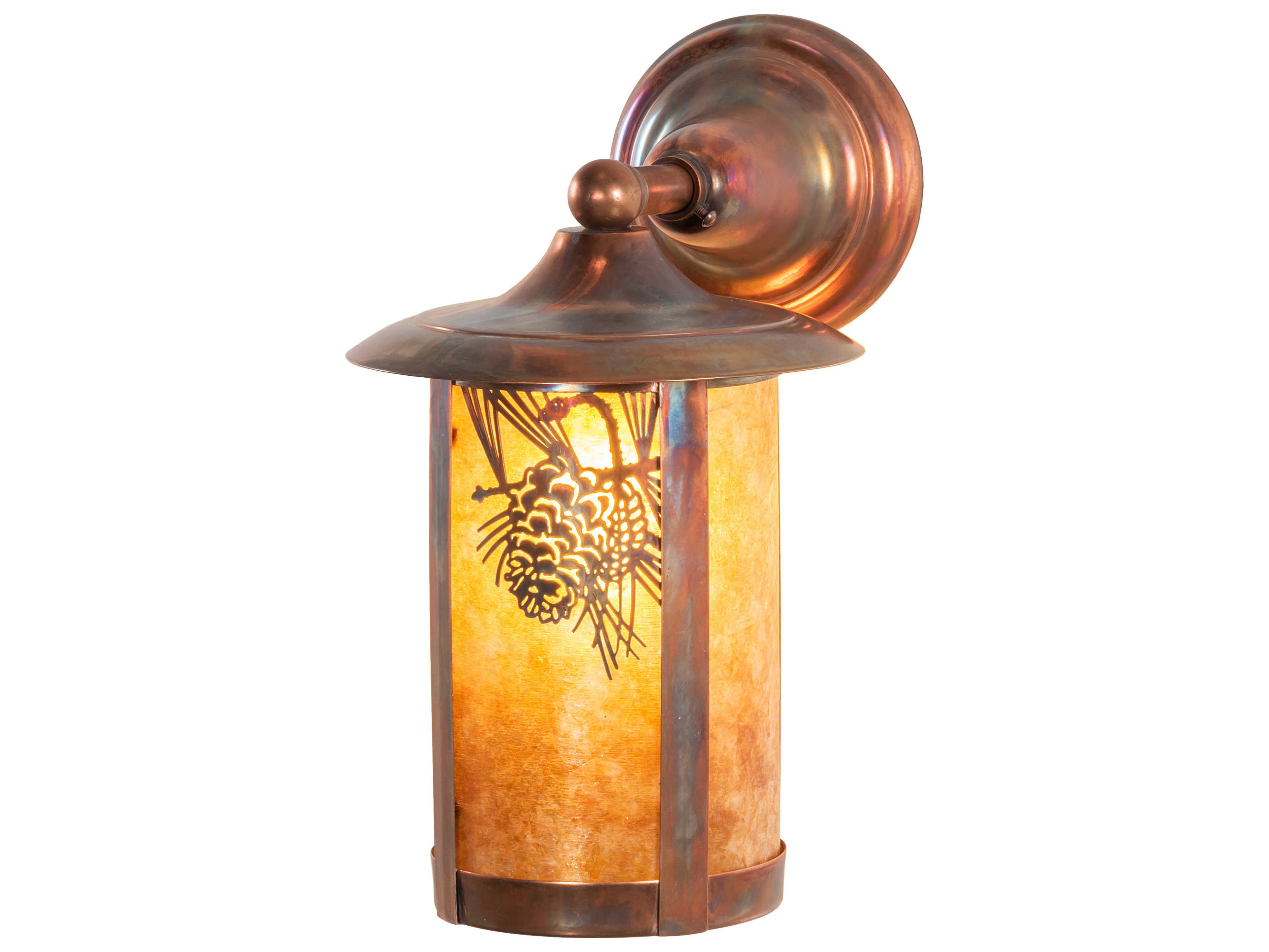 Meyda Fulton 1 - Light Glass Rustic Lodge Outdoor Wall Light