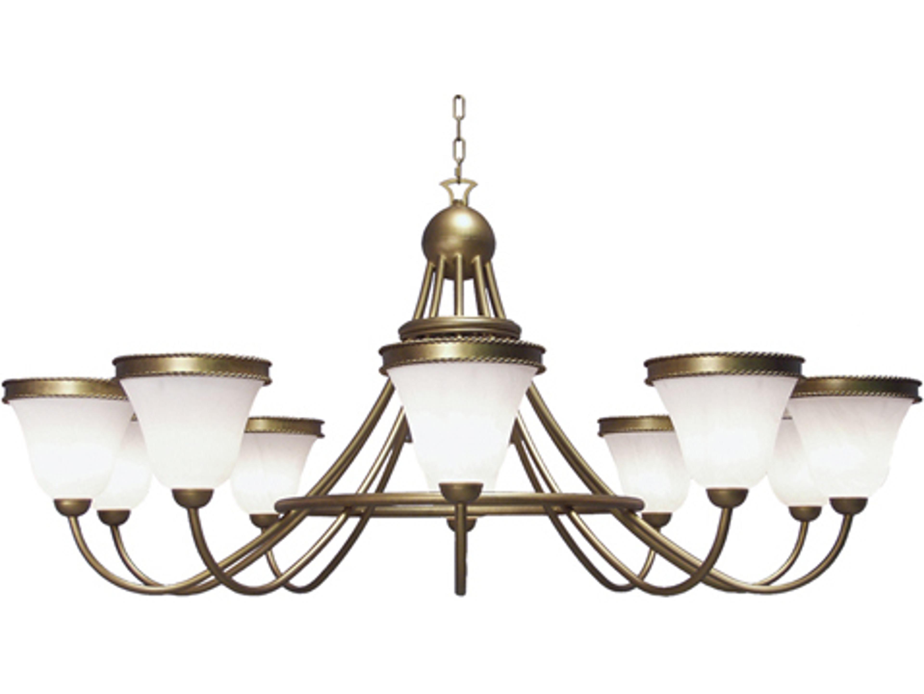 Meyda Gala 10-Light Gold Glass Chandelier
