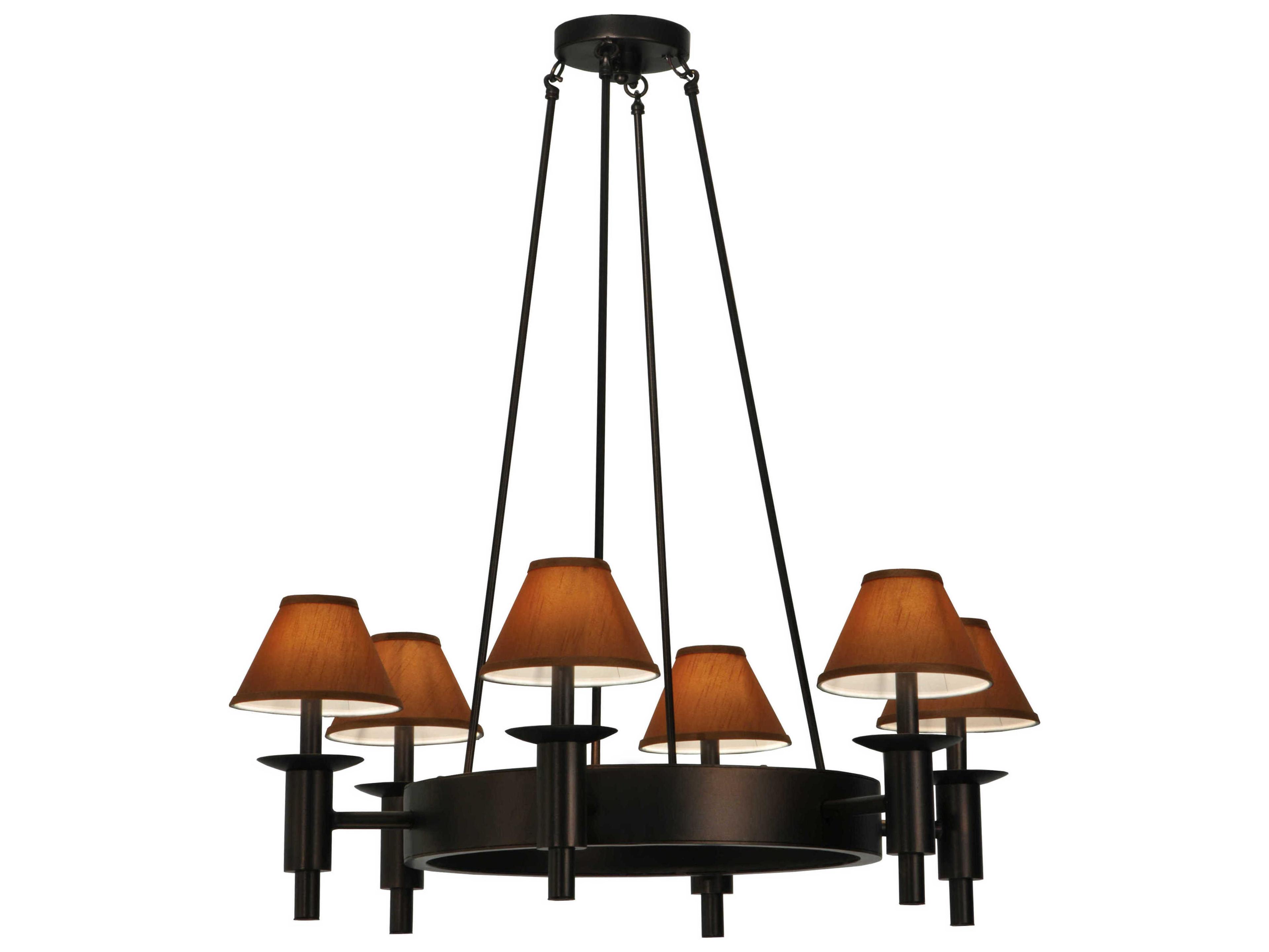 Meyda Gothic 6-Light Bronze Candelabra Empire Chandelier