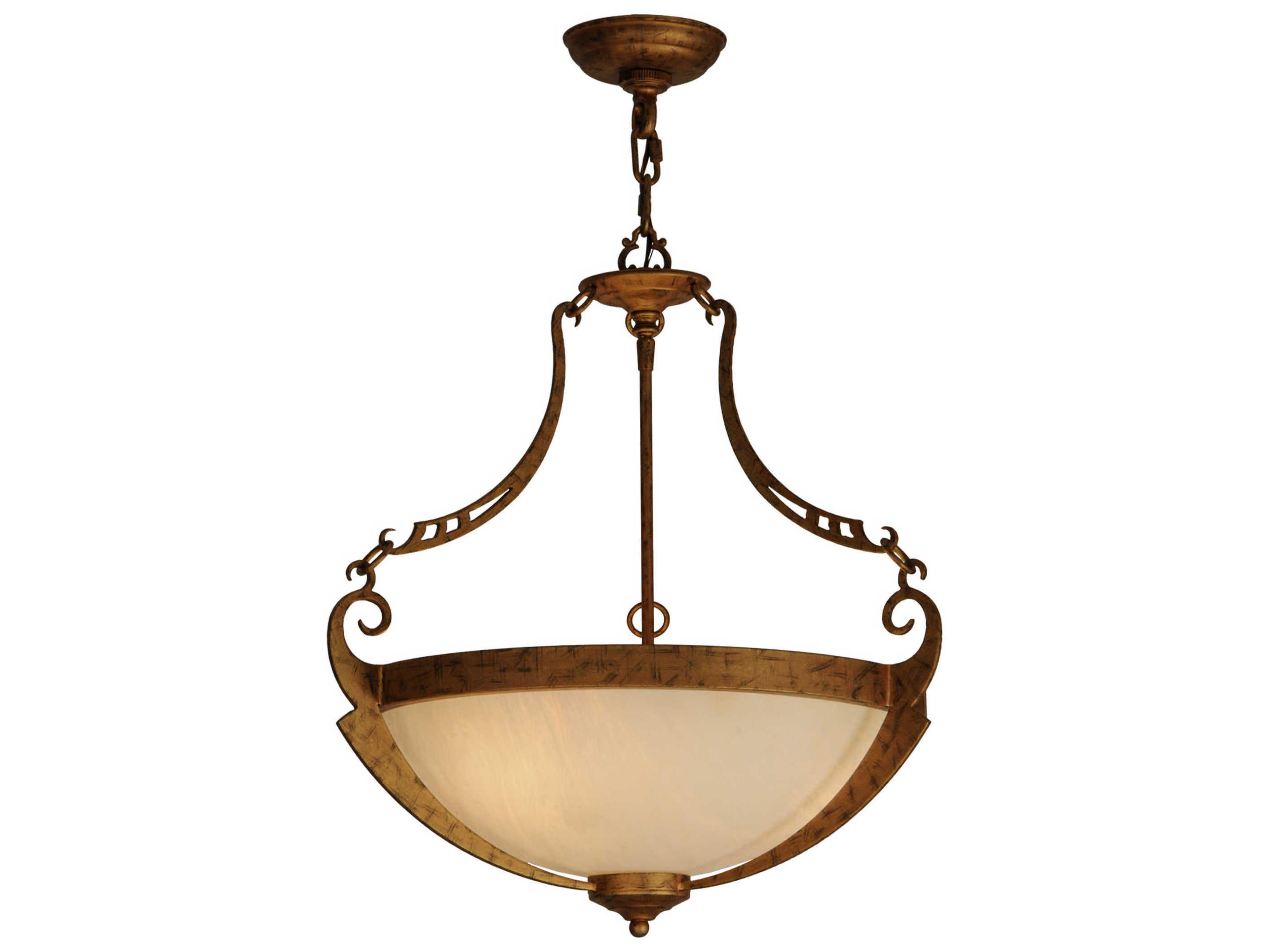 Meyda Focus 3-Light Gold Bowl Pendant