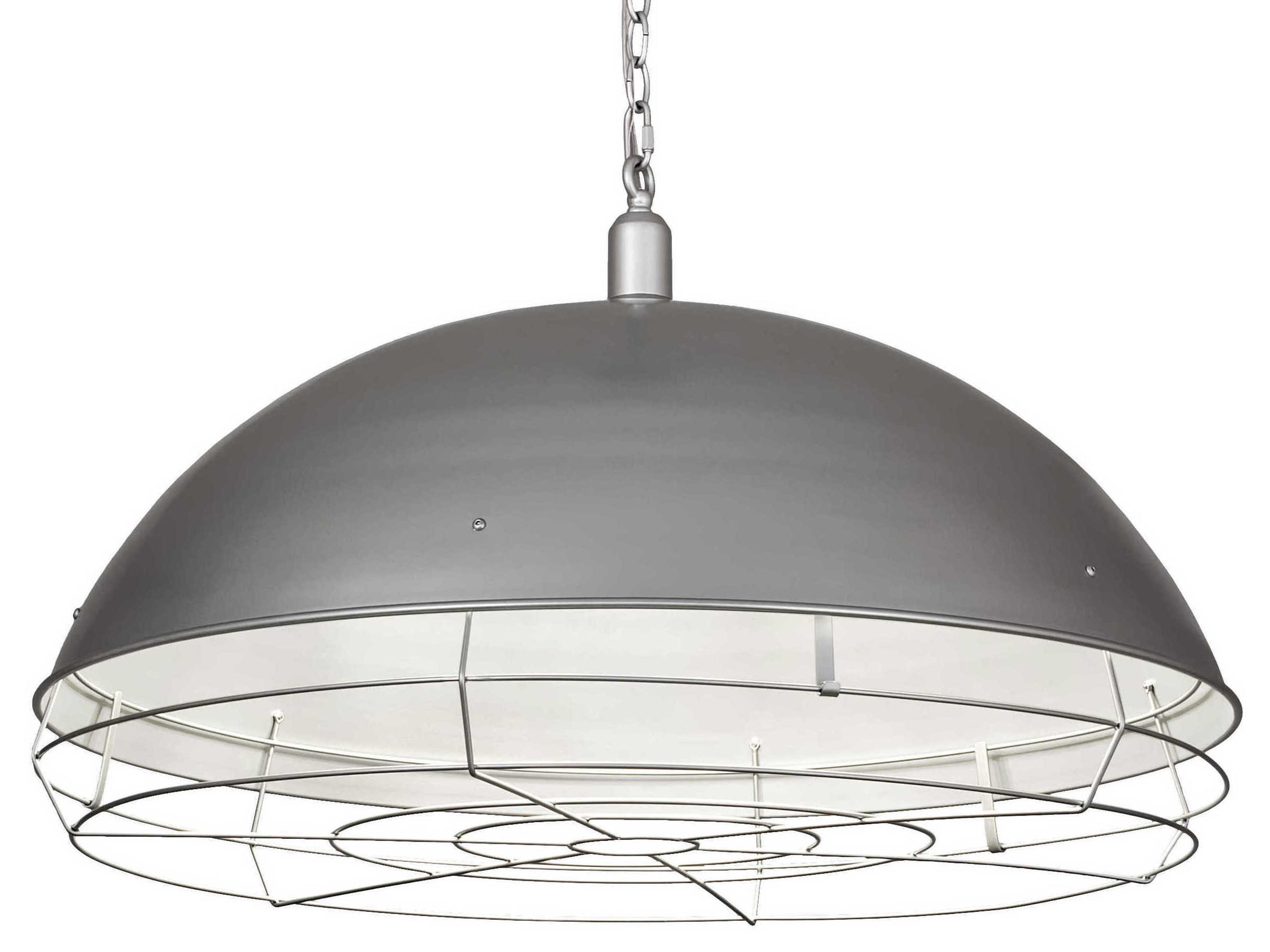 Meyda Gravity 6-Light Galvinized Silver LED Bowl Pendant