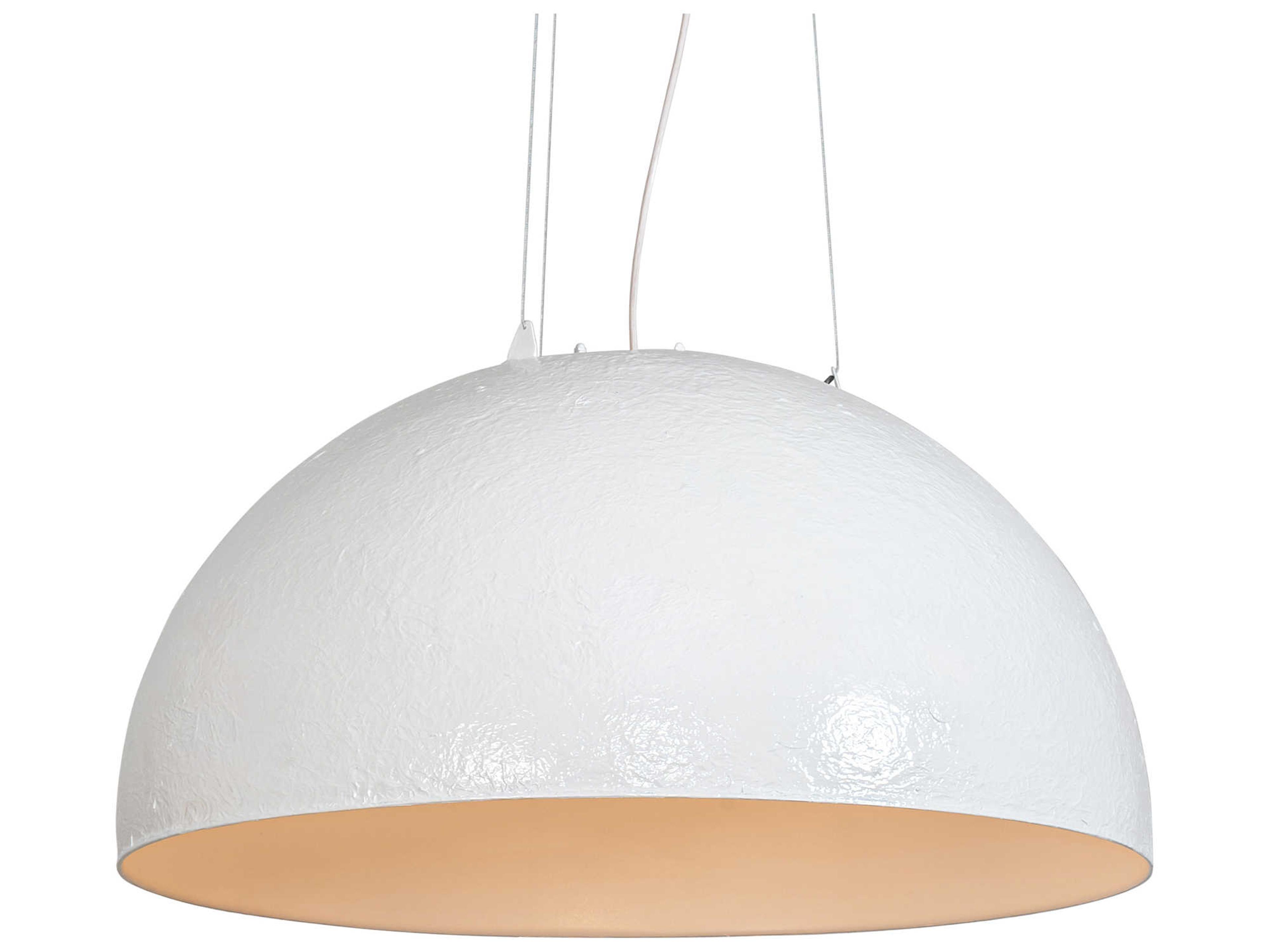 Meyda Gravity 1-Light White Bowl Pendant