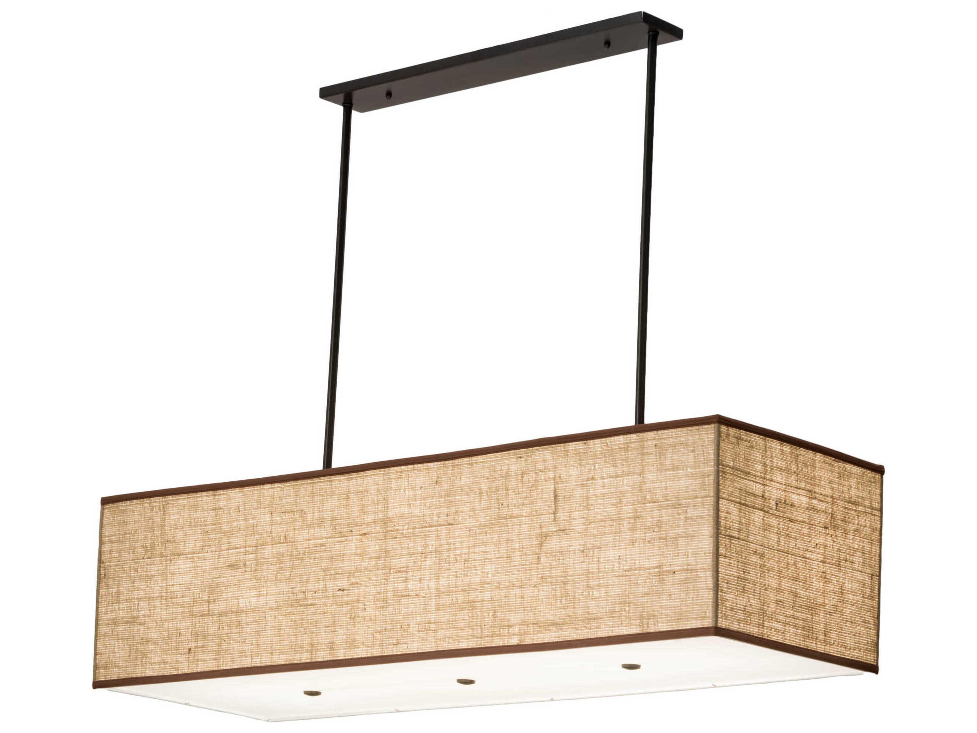 Meyda Quadrato 5-Light Bronze Glass Geometric Island Pendant