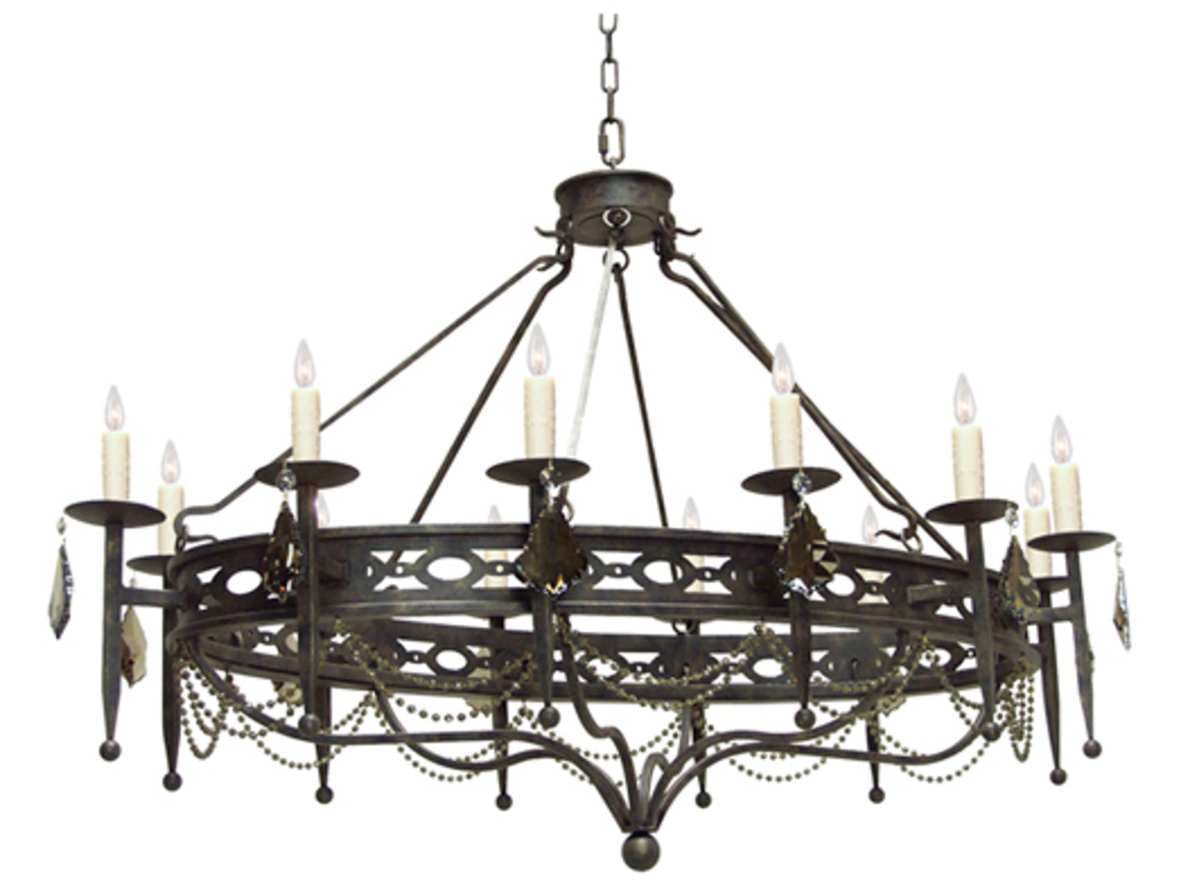 Meyda Jasmine 12-Light Blackwash Crystal Island Pendant