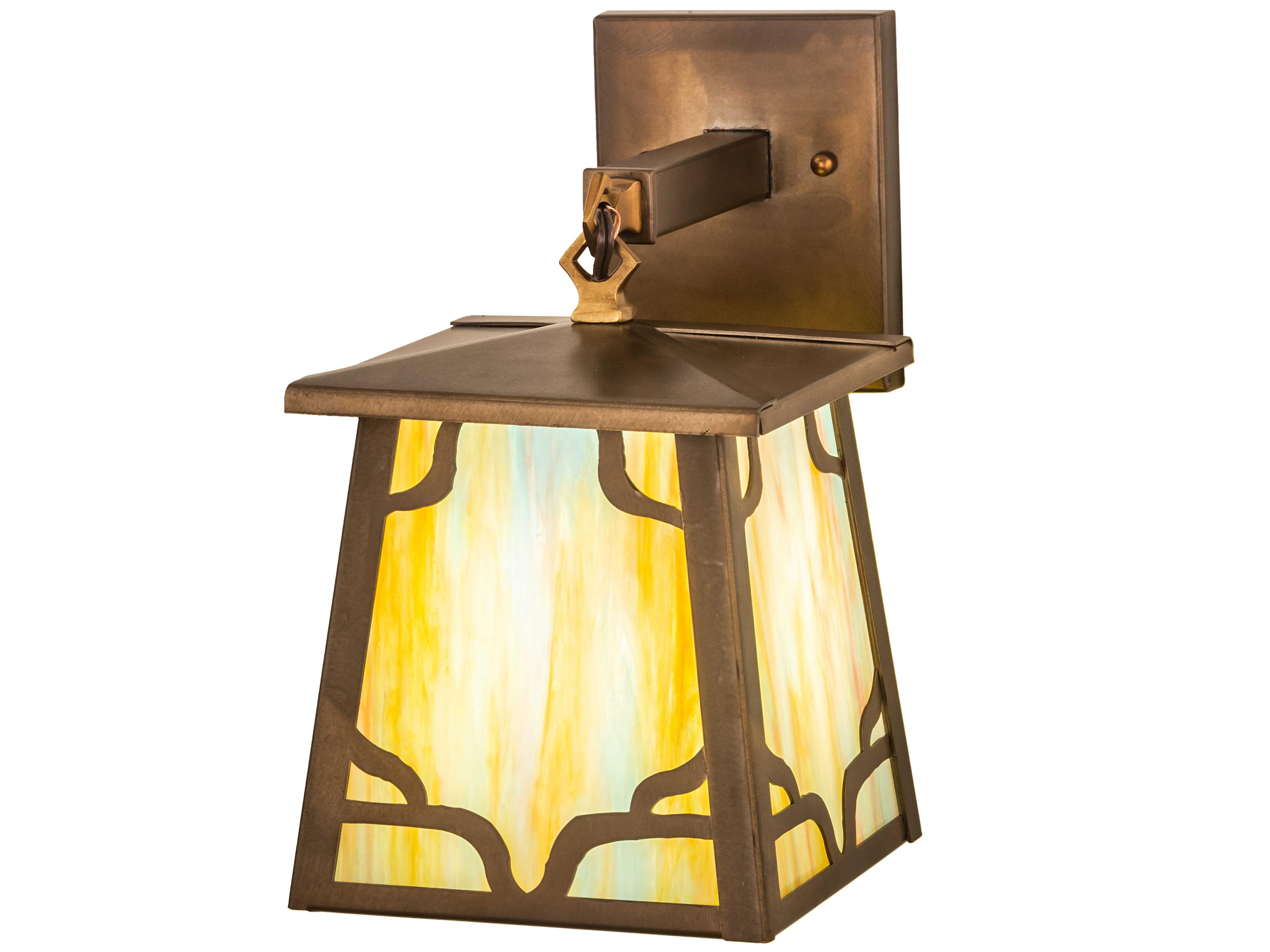 Meyda Kirkpatrick 1 - Light Glass Outdoor Wall Light