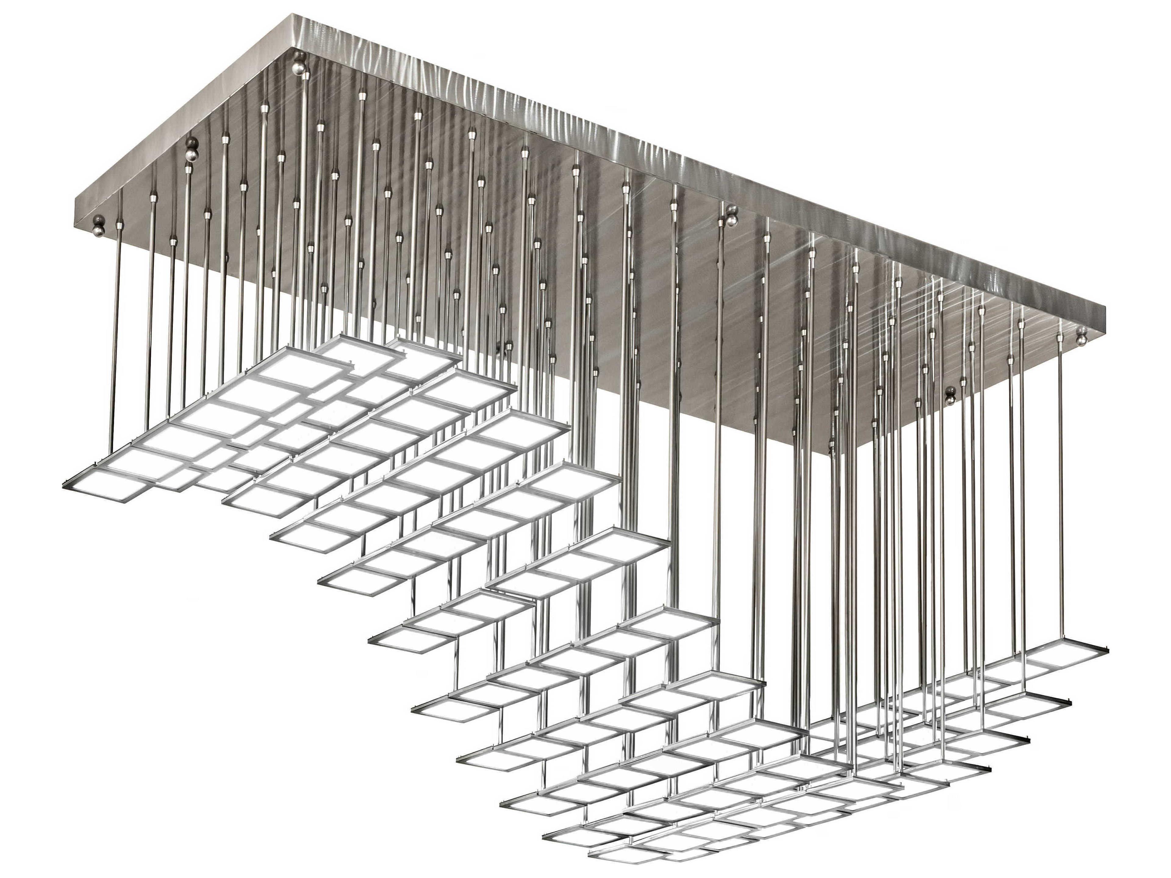 Meyda Kossar White Grey LED Island Pendant