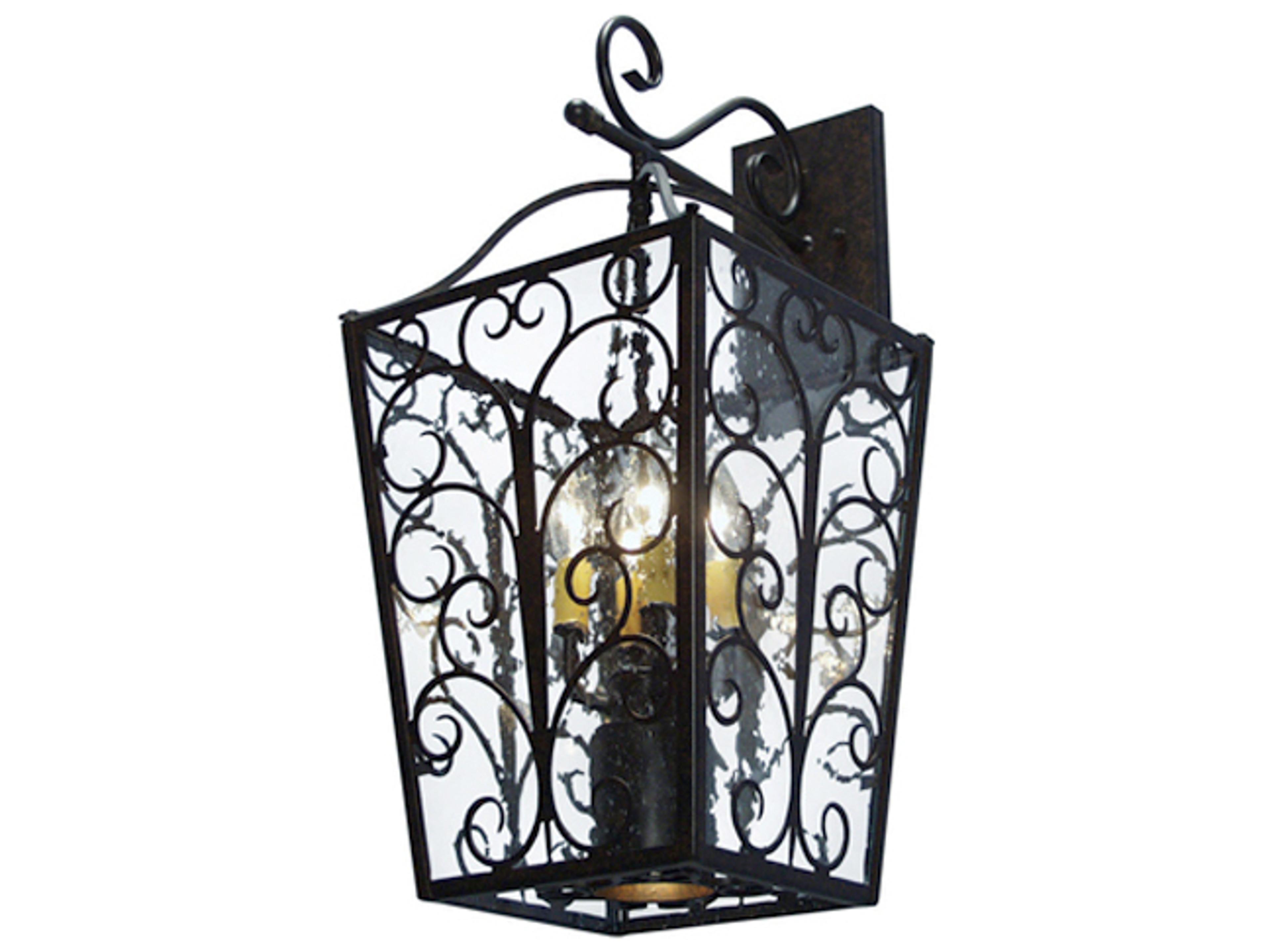 Meyda Lacie 4 1-Light Blackwash Glass Wall Sconce