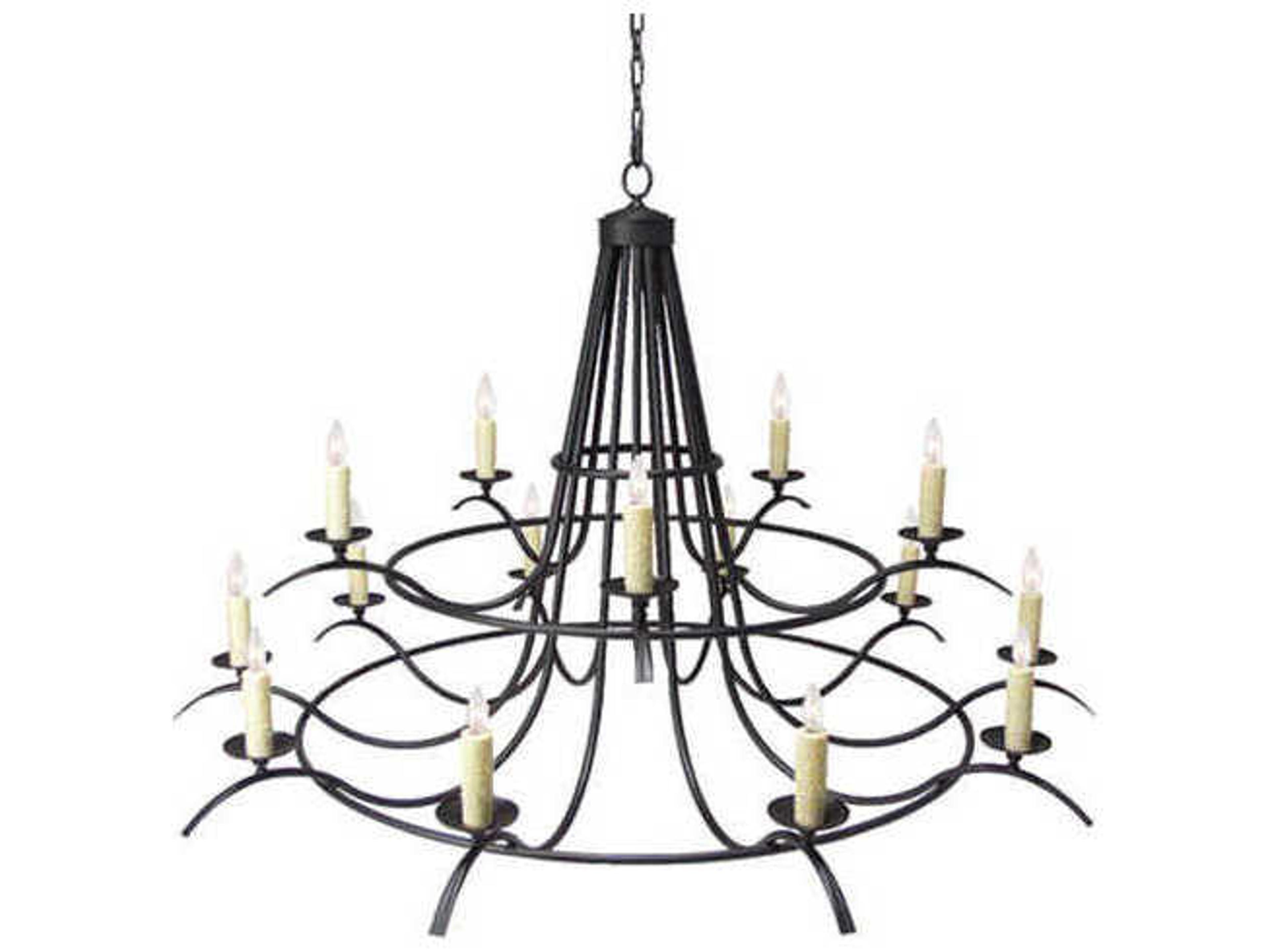 Meyda Octavia 15-Light Black Candelabra Chandelier