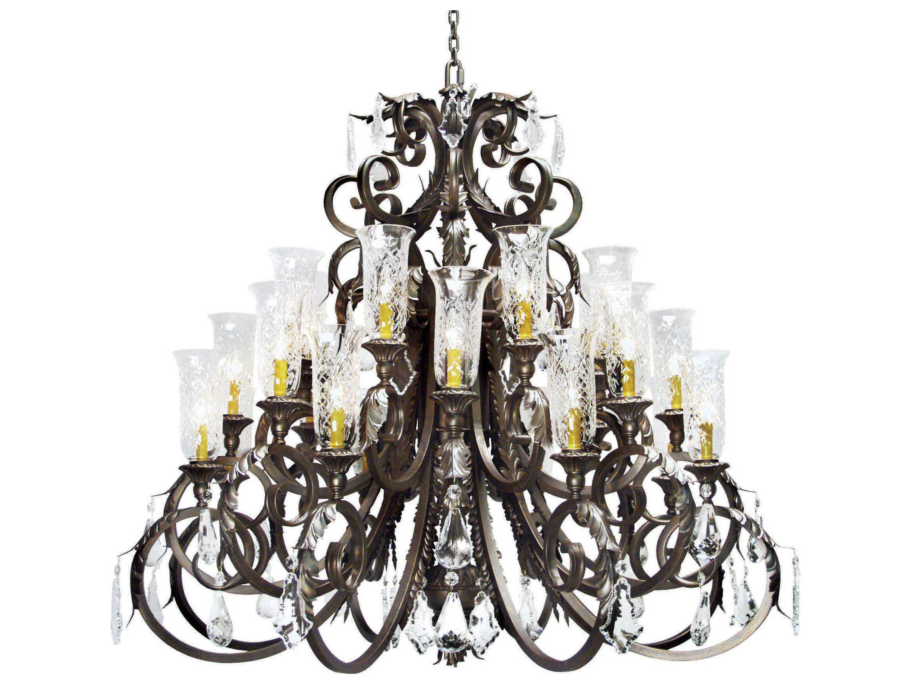 Meyda Serratina 24-Light Brown Crystal Glass Bell Chandelier