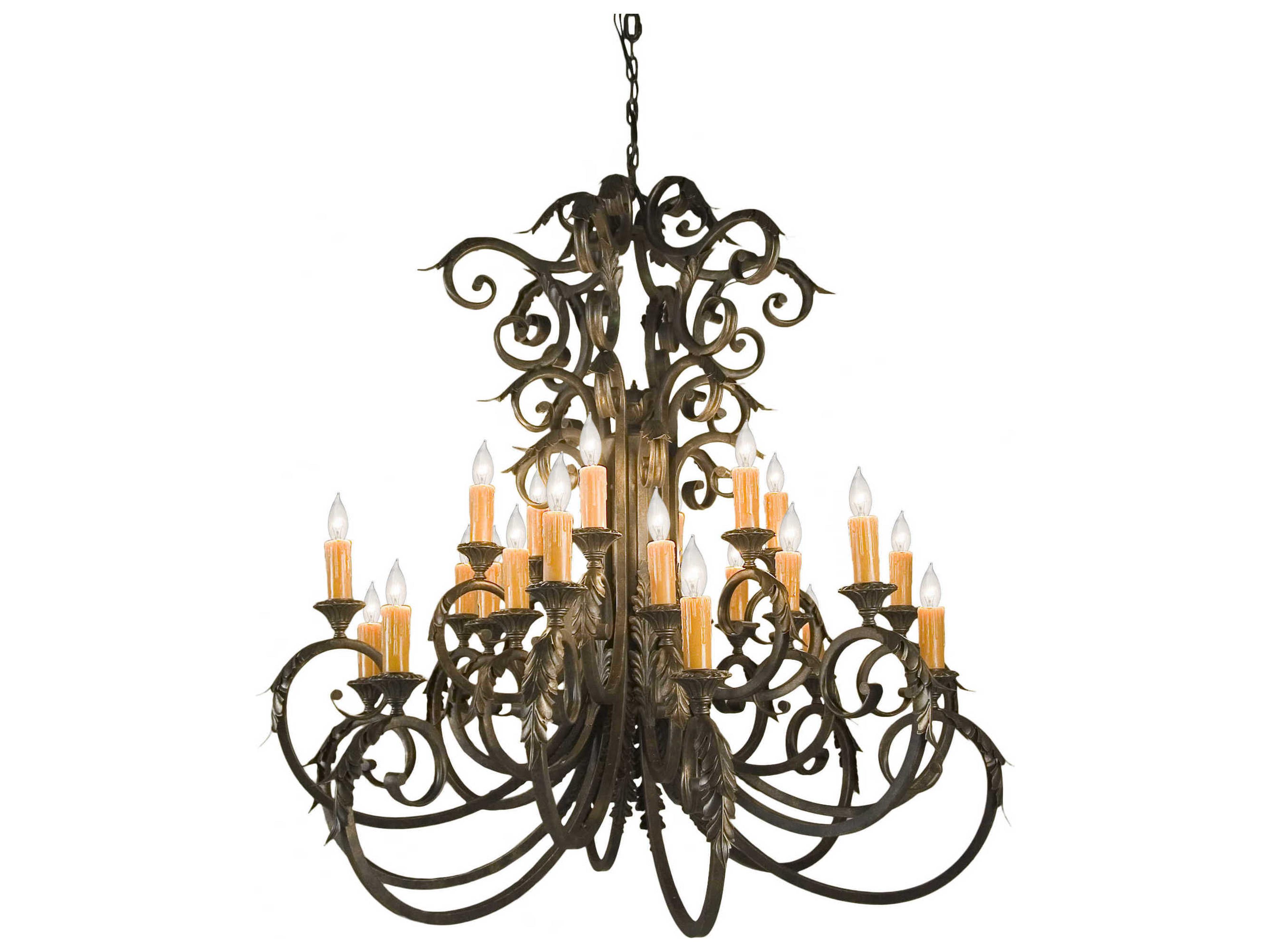 Meyda Serratina 24-Light Black Candelabra Chandelier