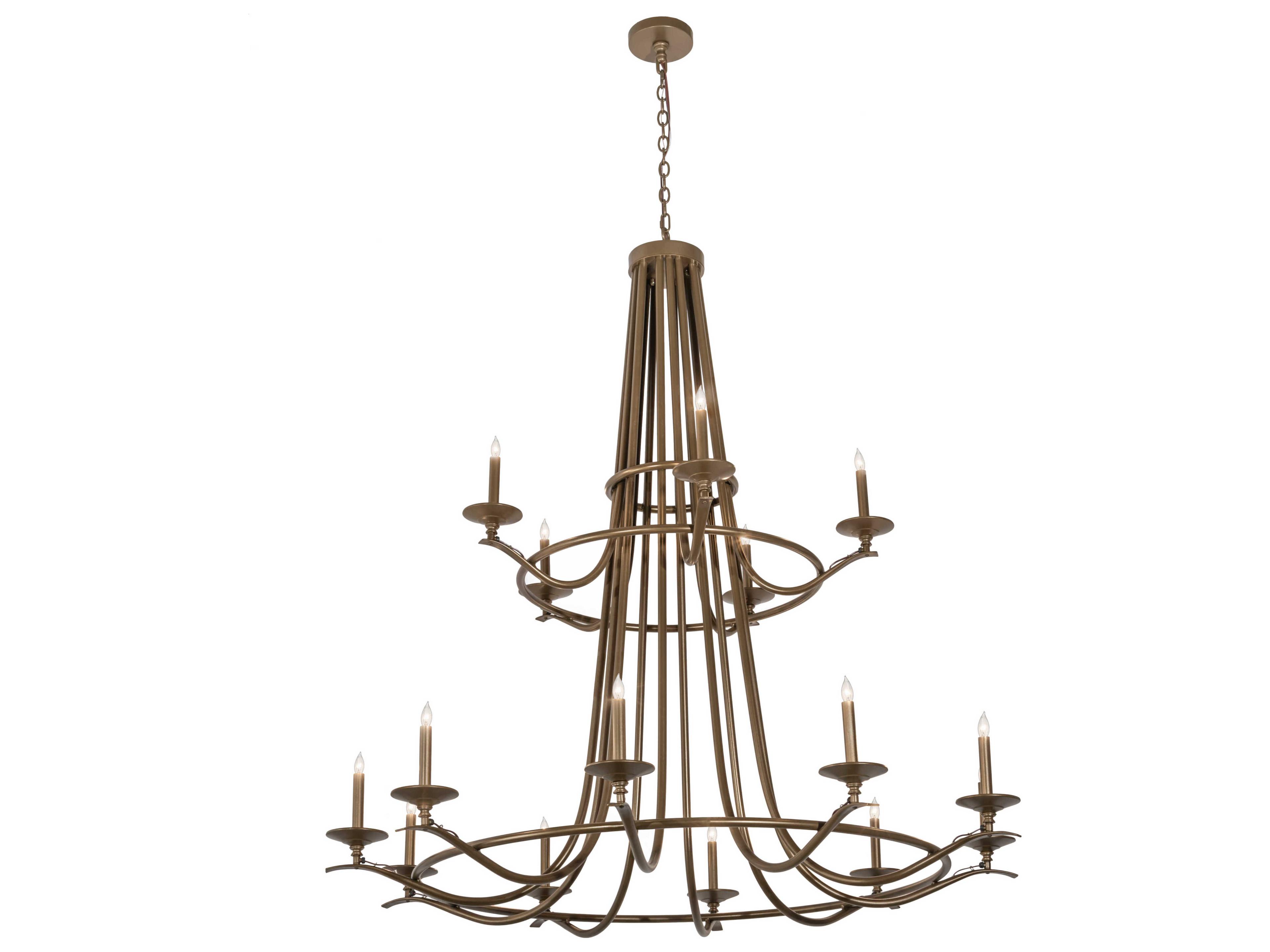 Meyda Octavia 15-Light Brown Candelabra Tiered Chandelier