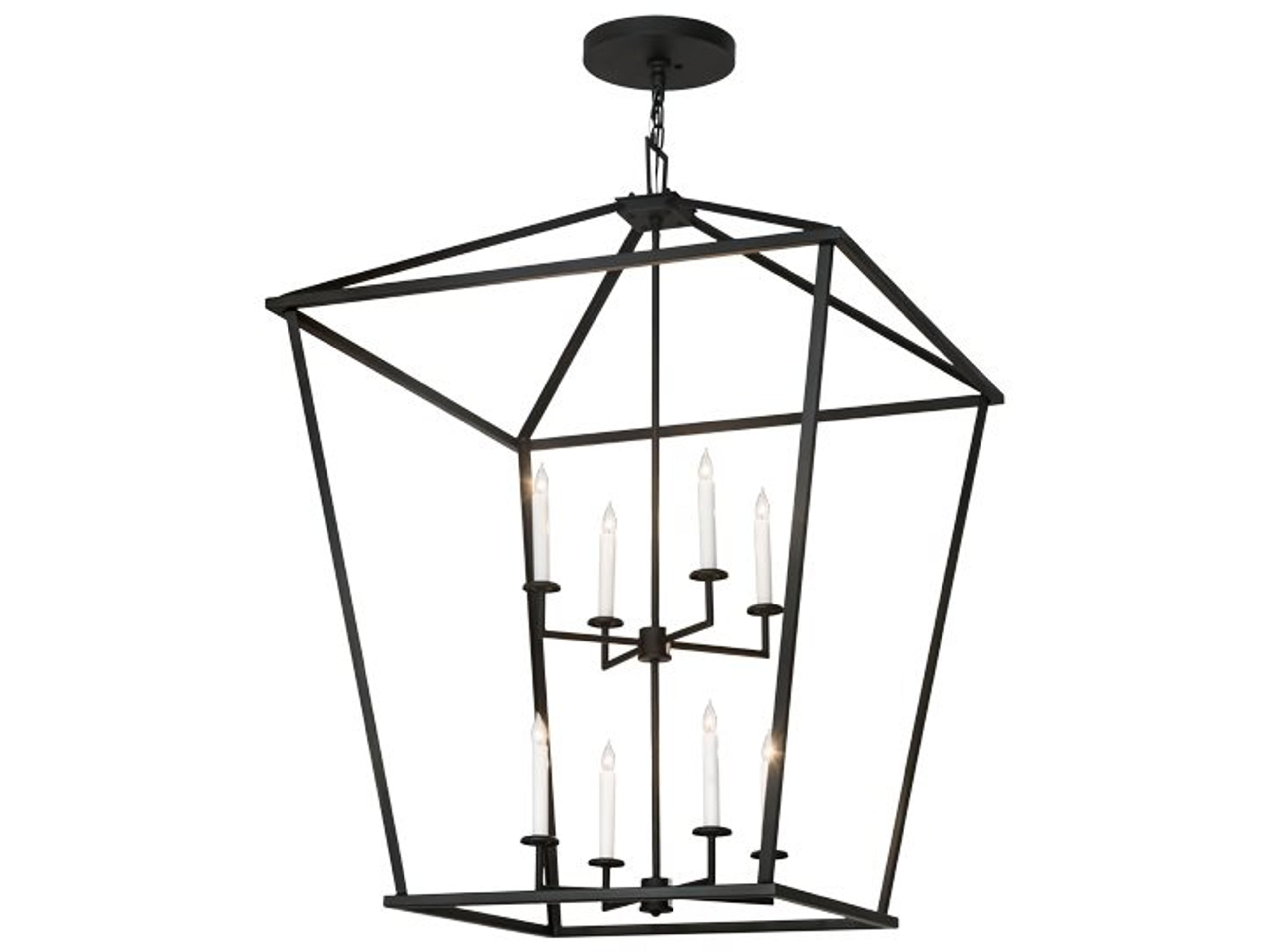Meyda Kitzi 8-Light Black Candelabra Tiered Chandelier