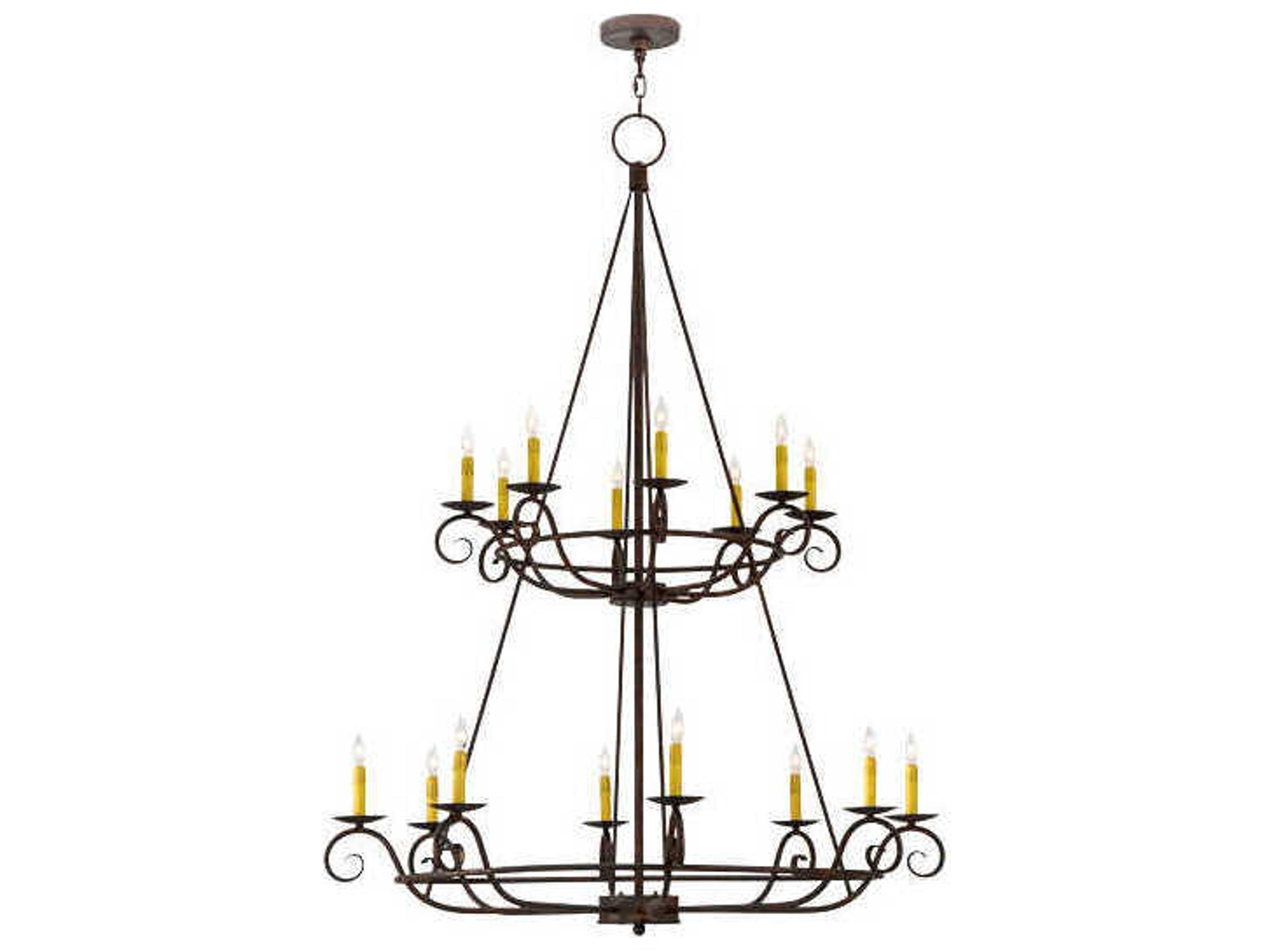 Meyda Estrella 16-Light Black Candelabra Tiered Chandelier