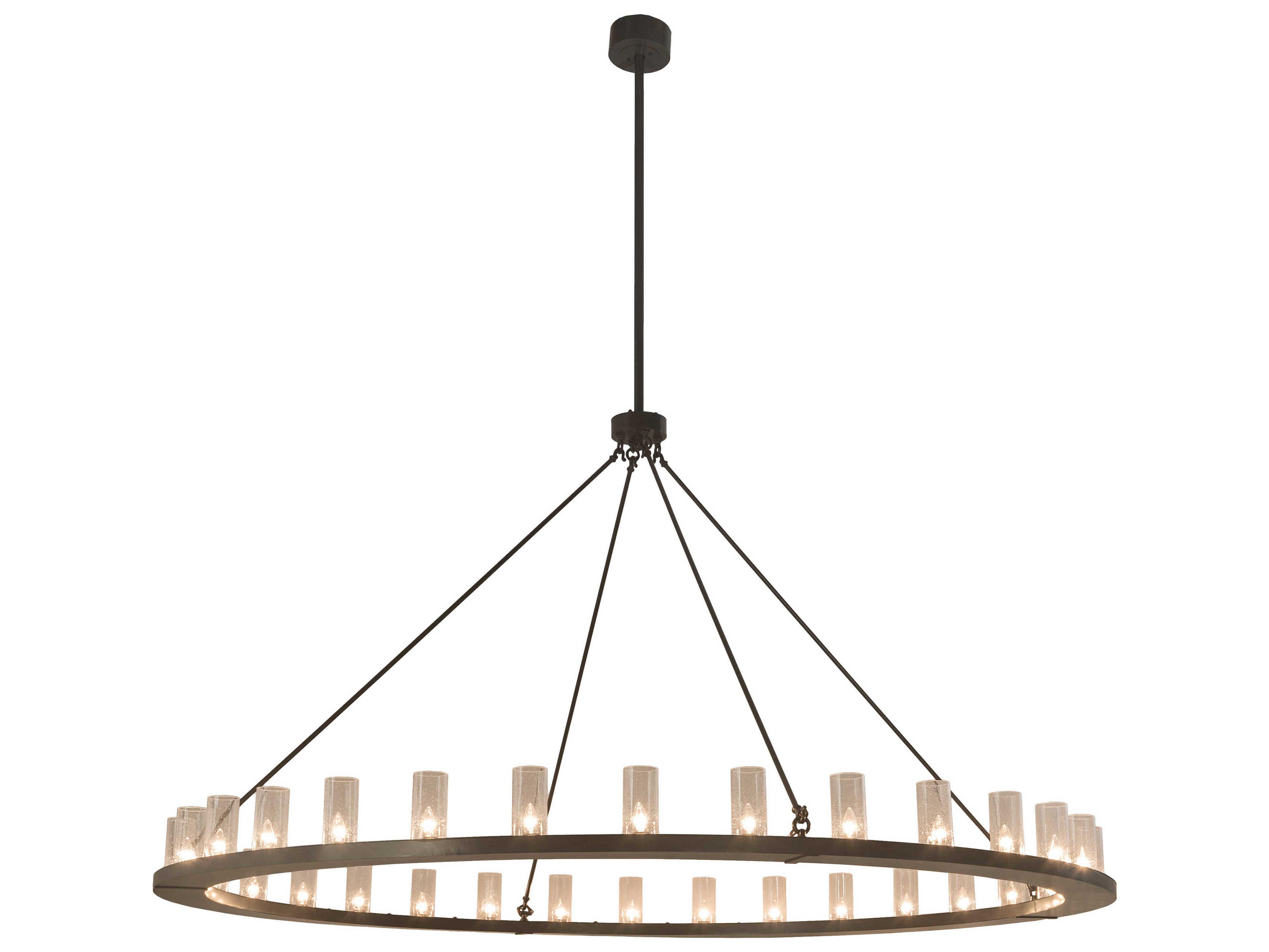 Meyda Loxley 32-Light Black Cylinder Chandelier