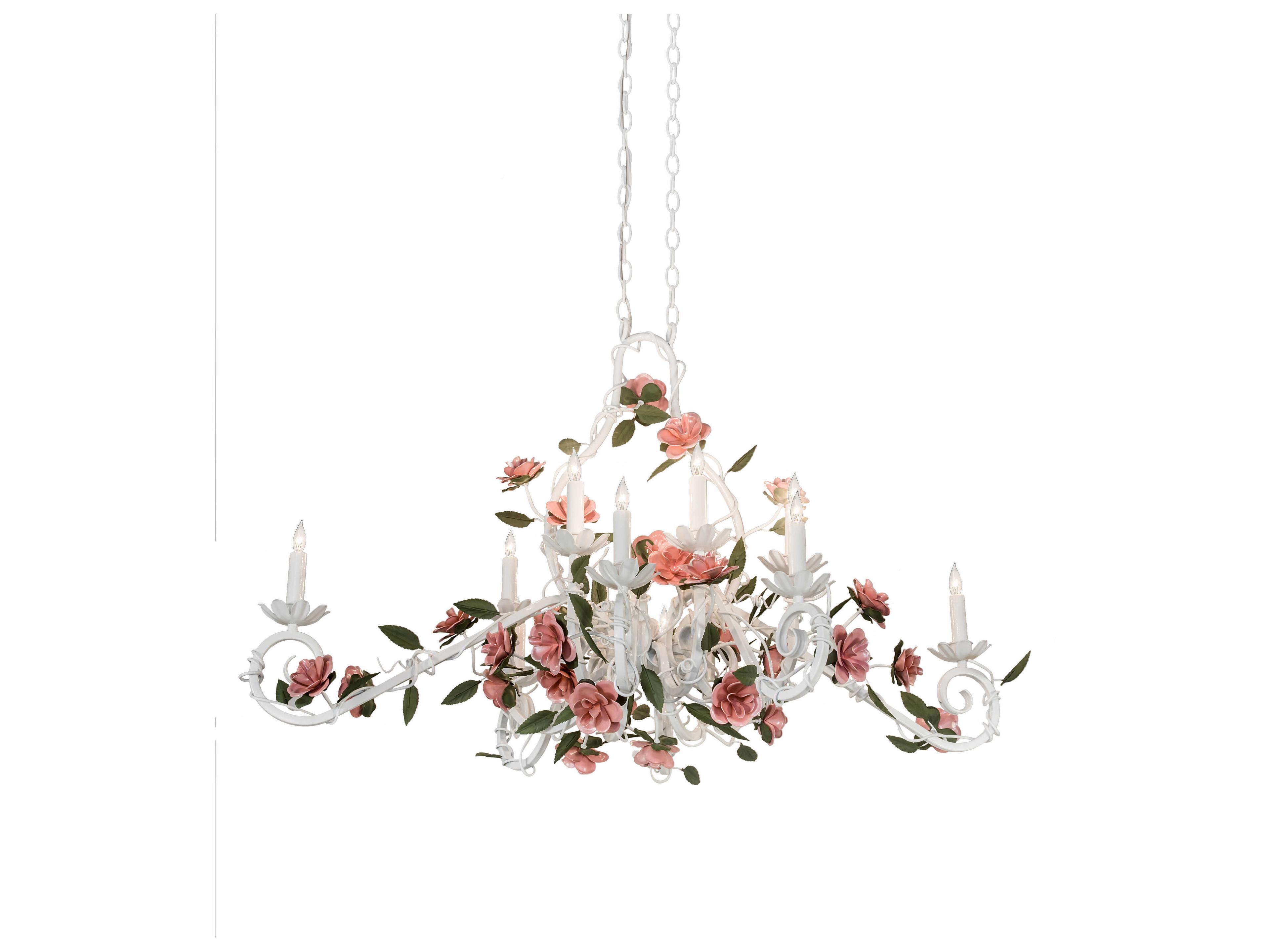 Meyda 12-Light Green Glass Candelabra Chandelier