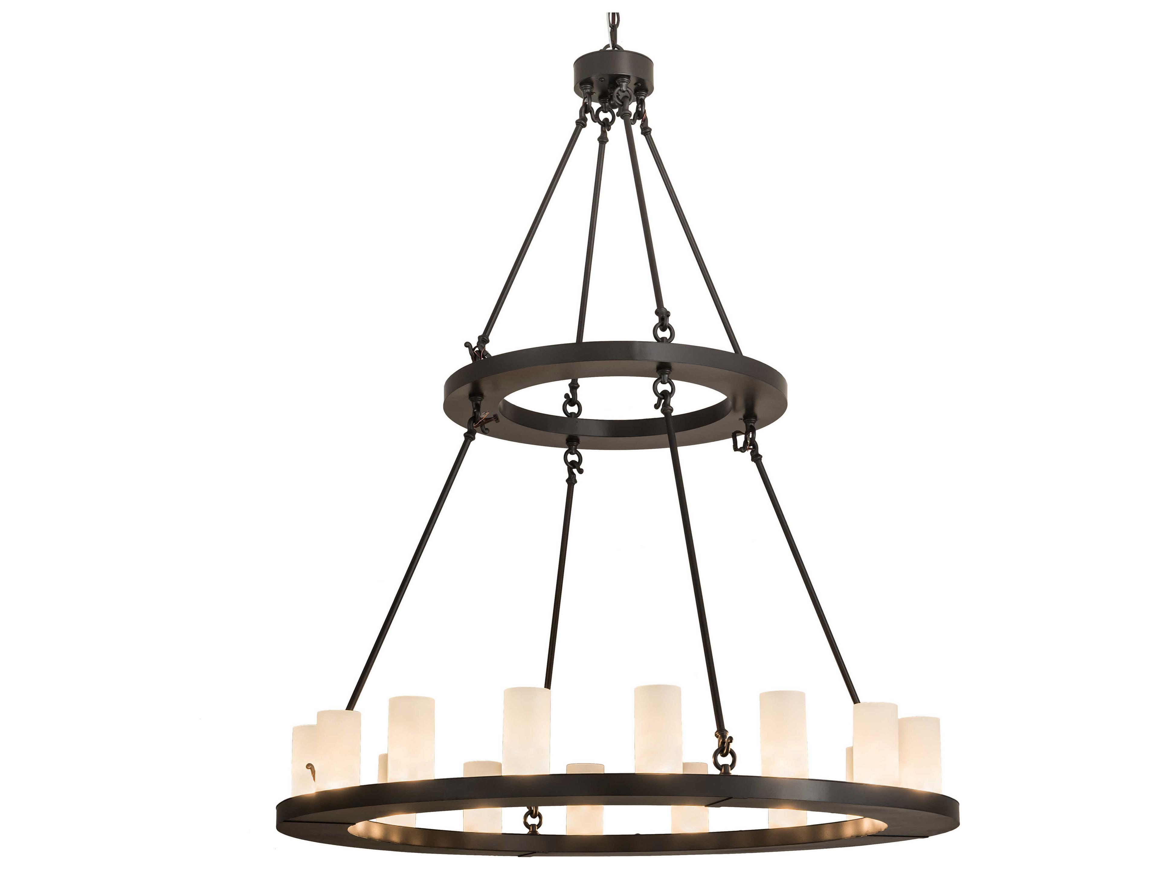 Meyda Loxley 16-Light Bronze Cylinder Round Chandelier