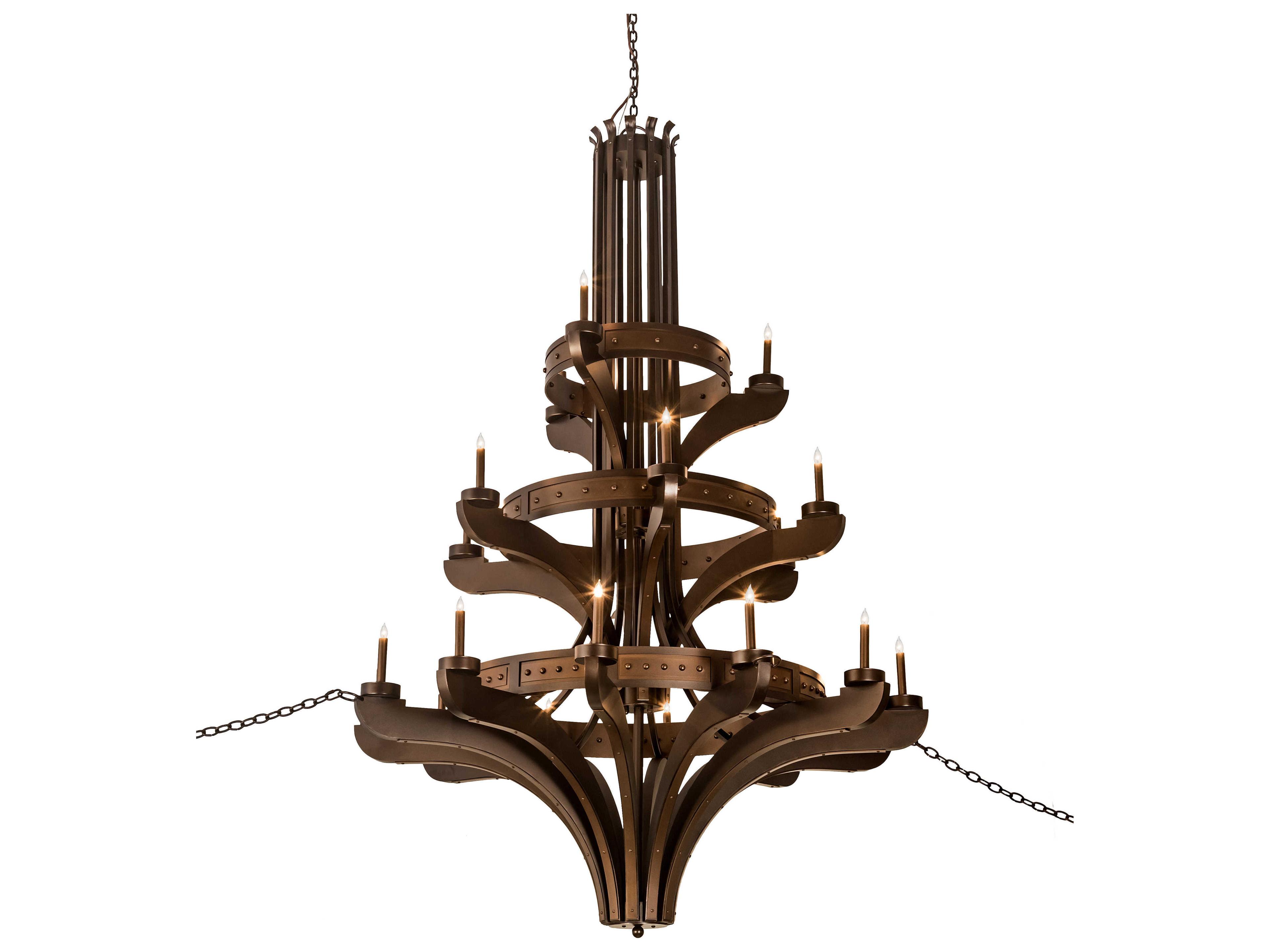 Meyda Castilla 21-Light Black Candelabra Chandelier