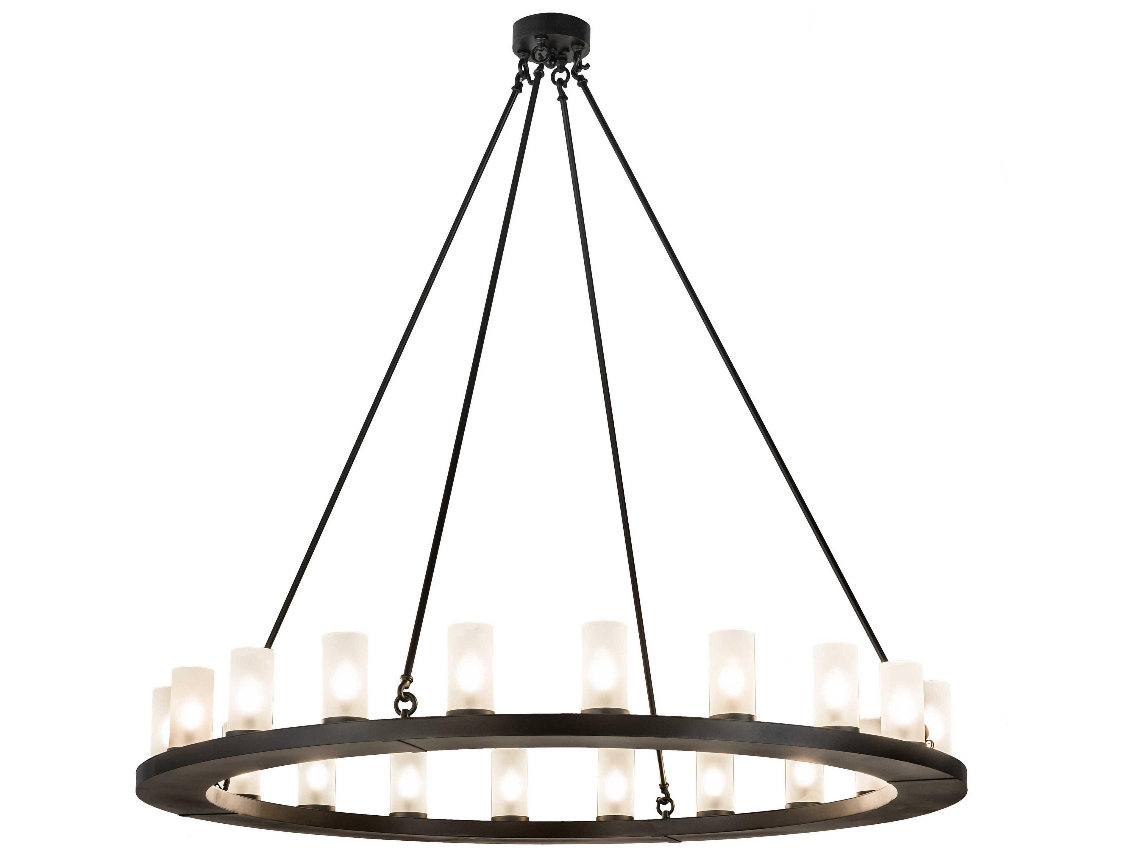 Meyda Loxley 20-Light Black Cylinder Chandelier