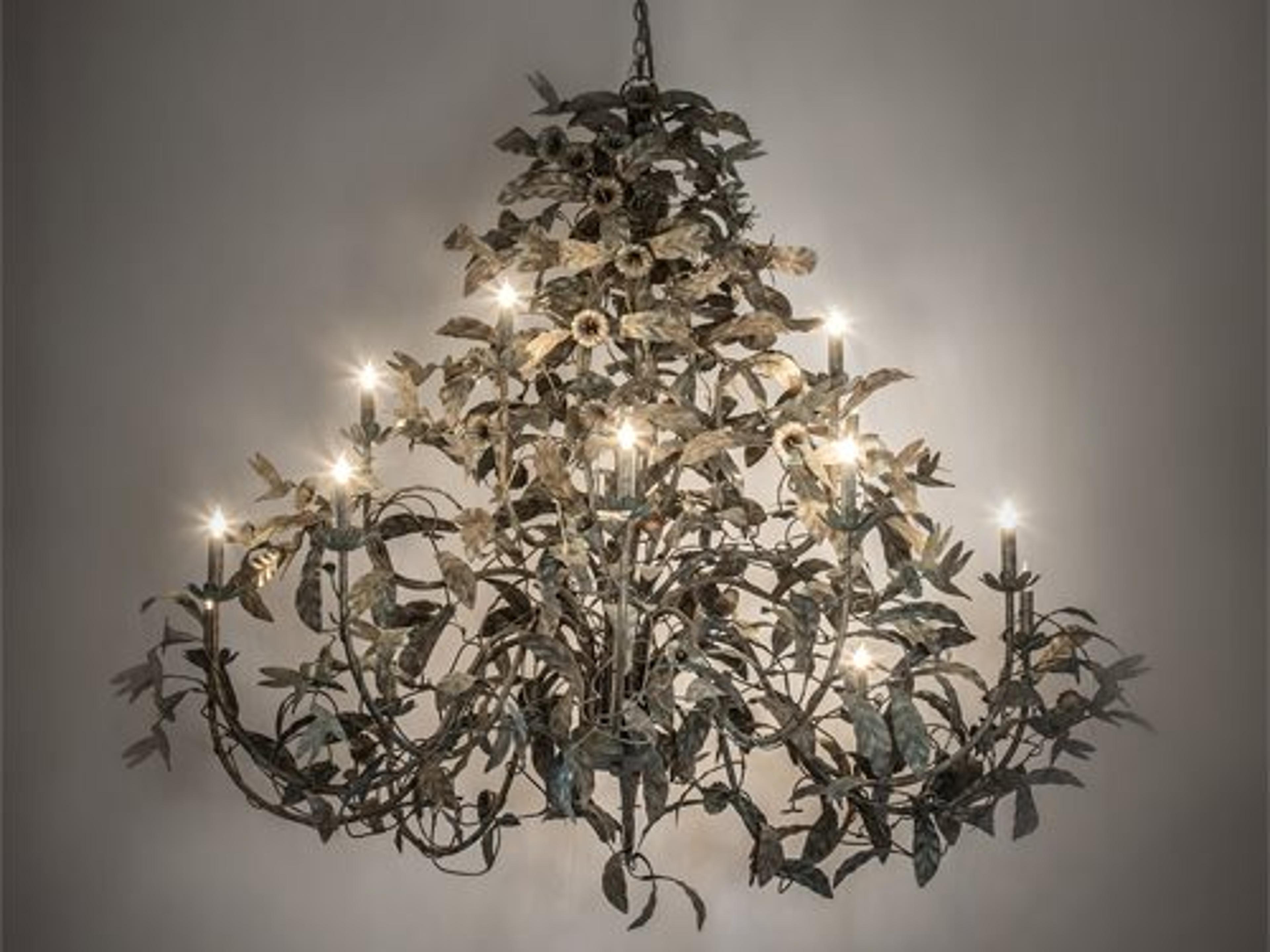 Meyda Le Printemps 15-Light Copper Candelabra Chandelier