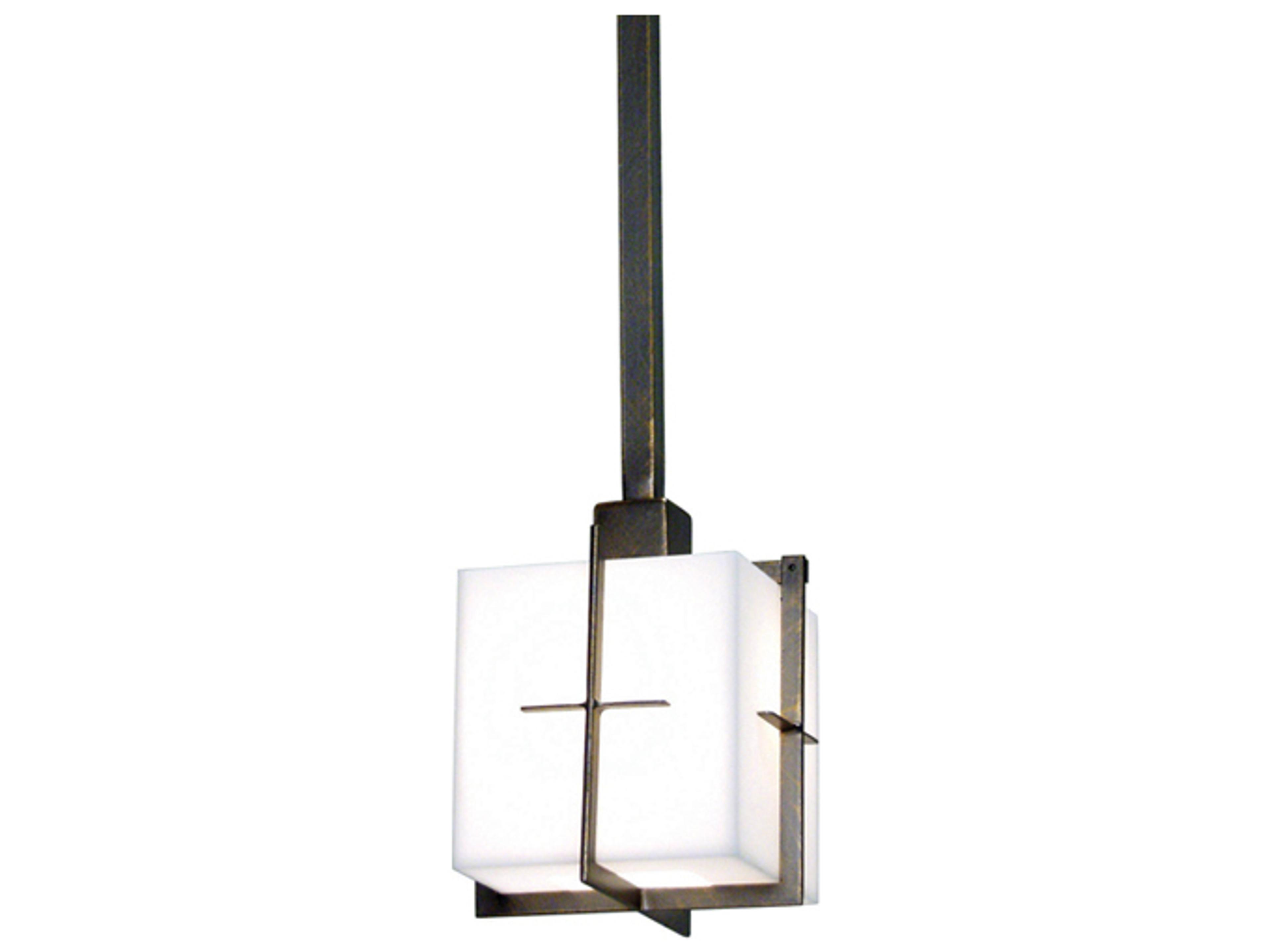 Meyda Liana 1-Light White Bronze Geometric Mini Pendant