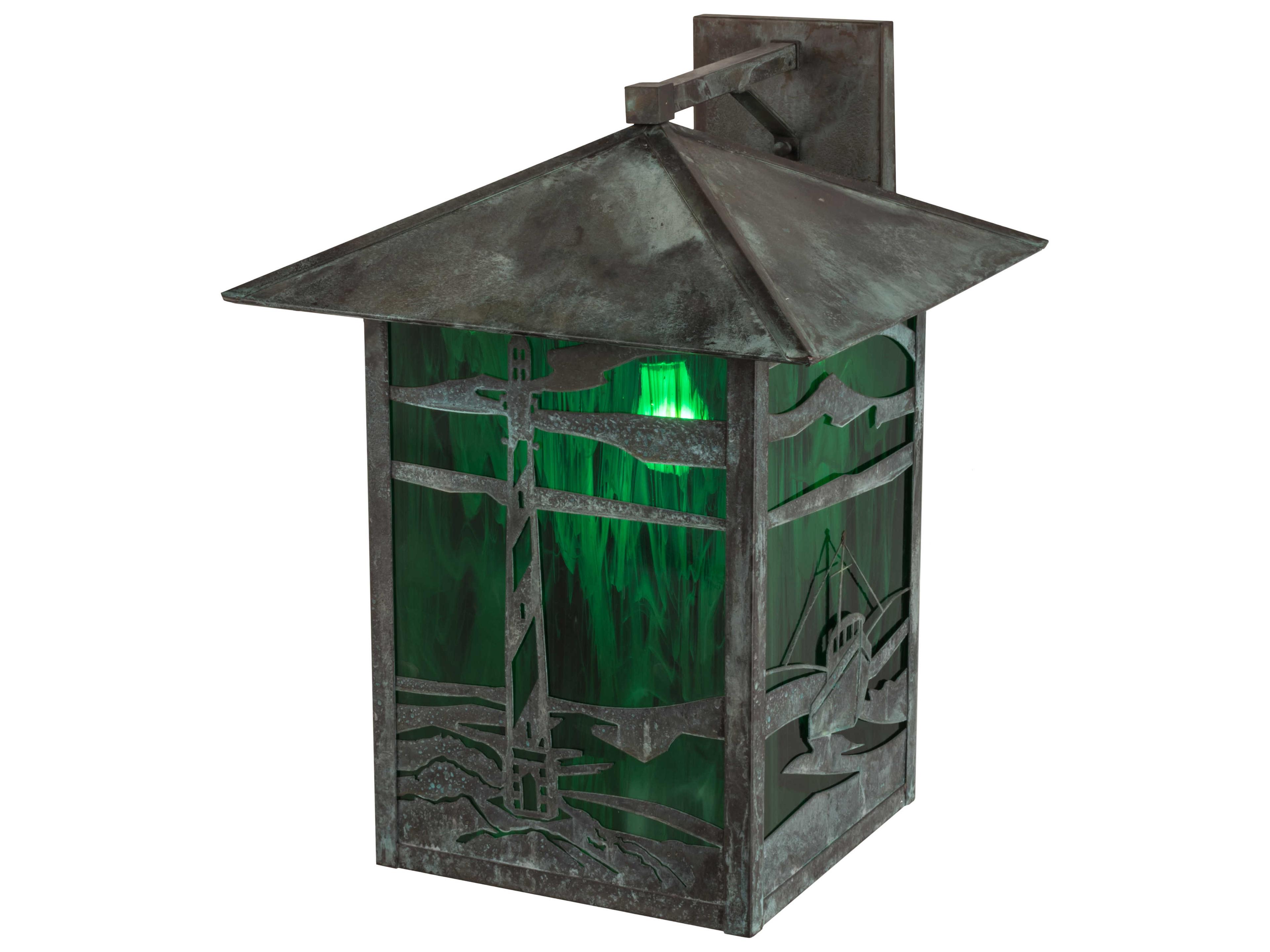 Meyda Lighthouse & Trawler 1 - Light Glass Outdoor Wall Light