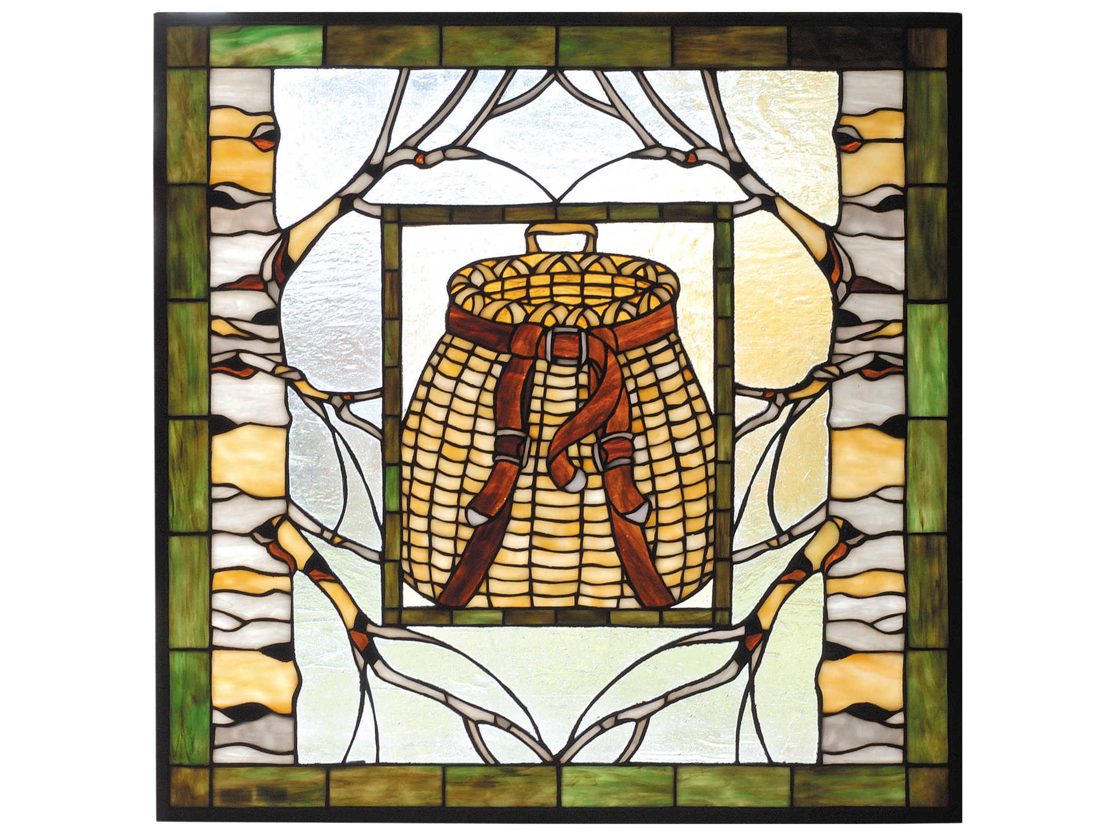 Meyda Pack Basket Stained Glass Window