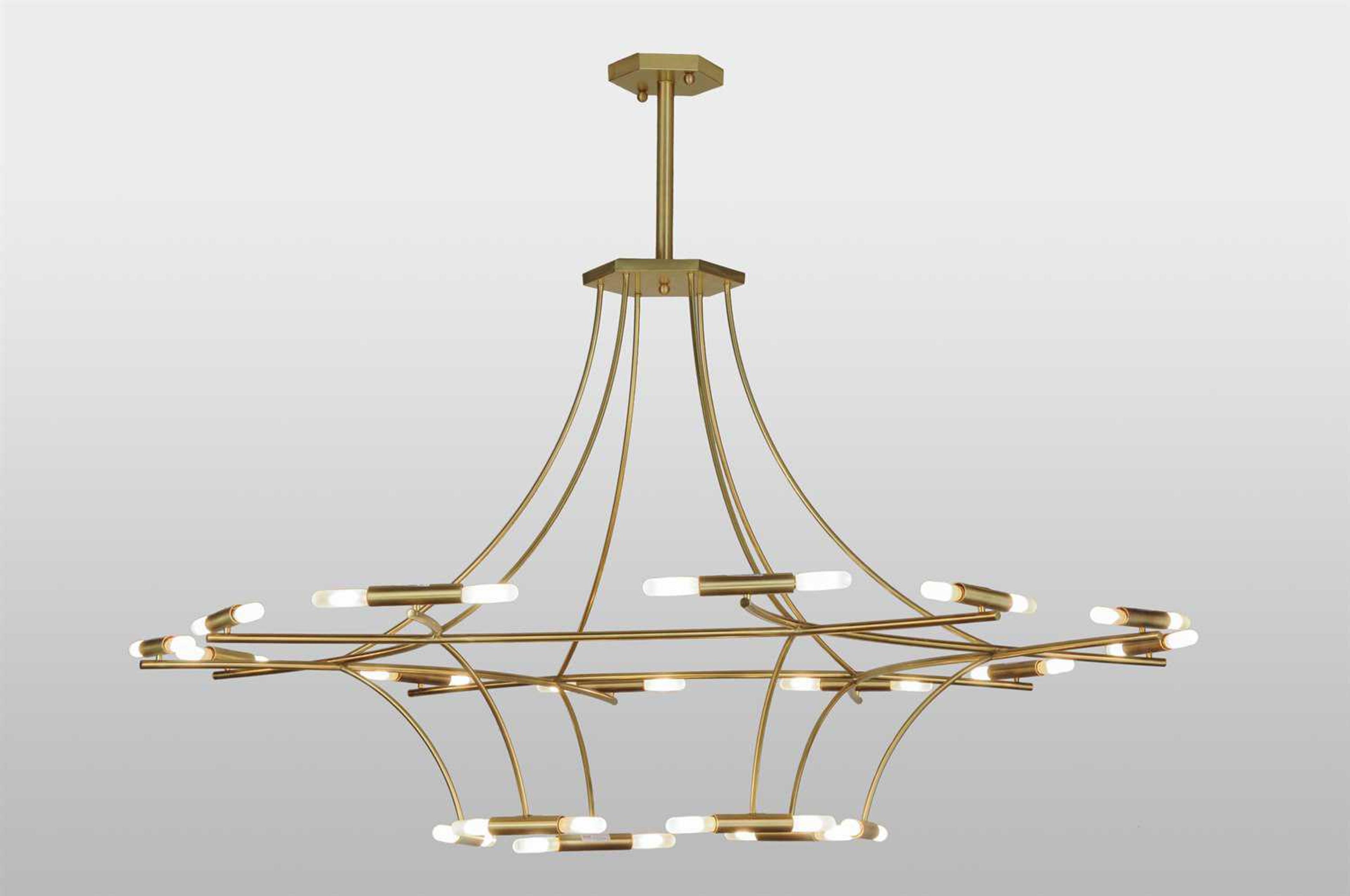 Meyda Lodge 3-Light Brass Sputnik Tiered Chandelier