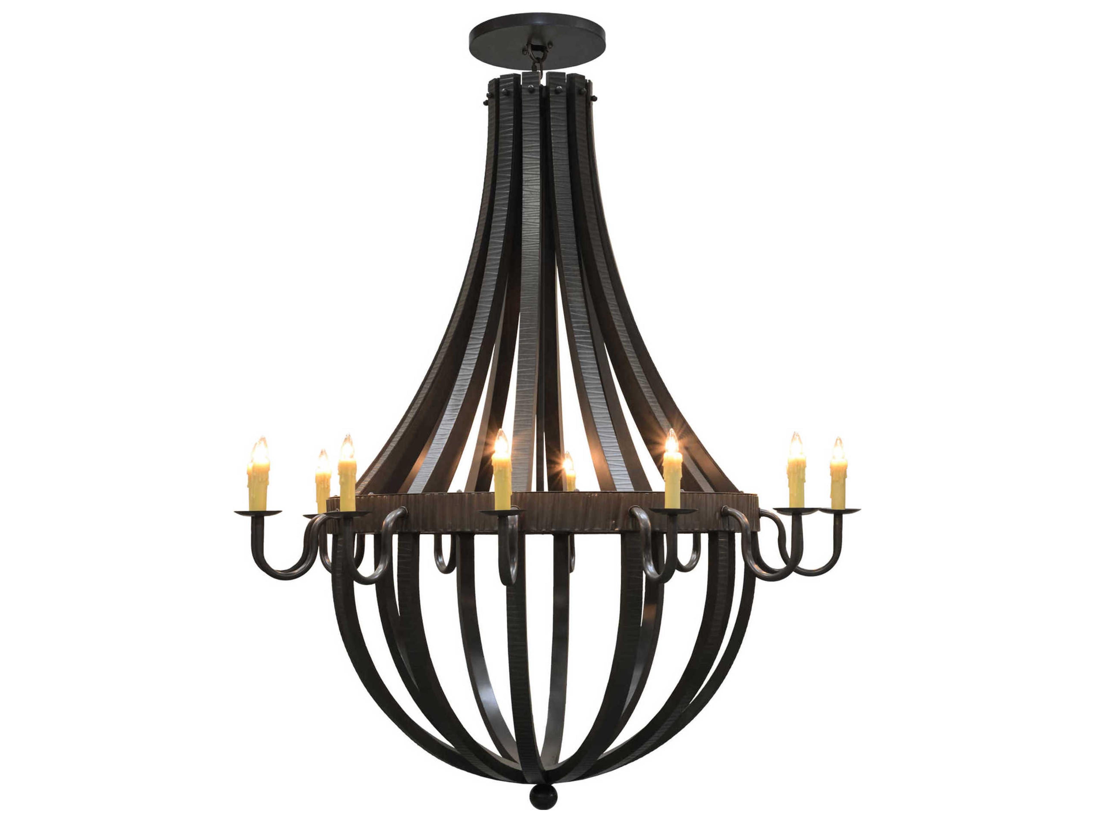 Meyda Barrel Stave 12-Light Bronze Chandelier