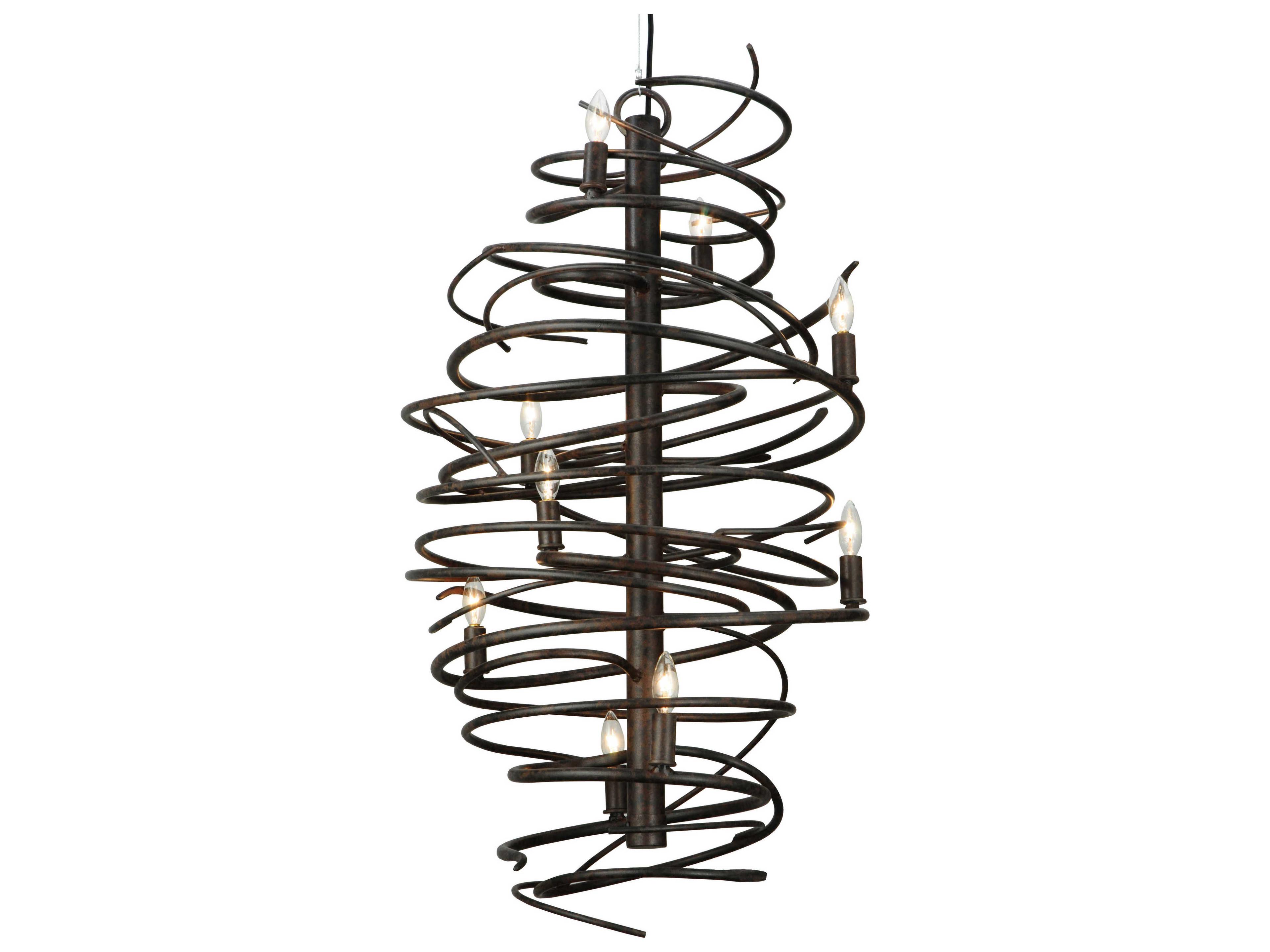 Meyda Cyclone 9-Light Bronze Candelabra Chandelier