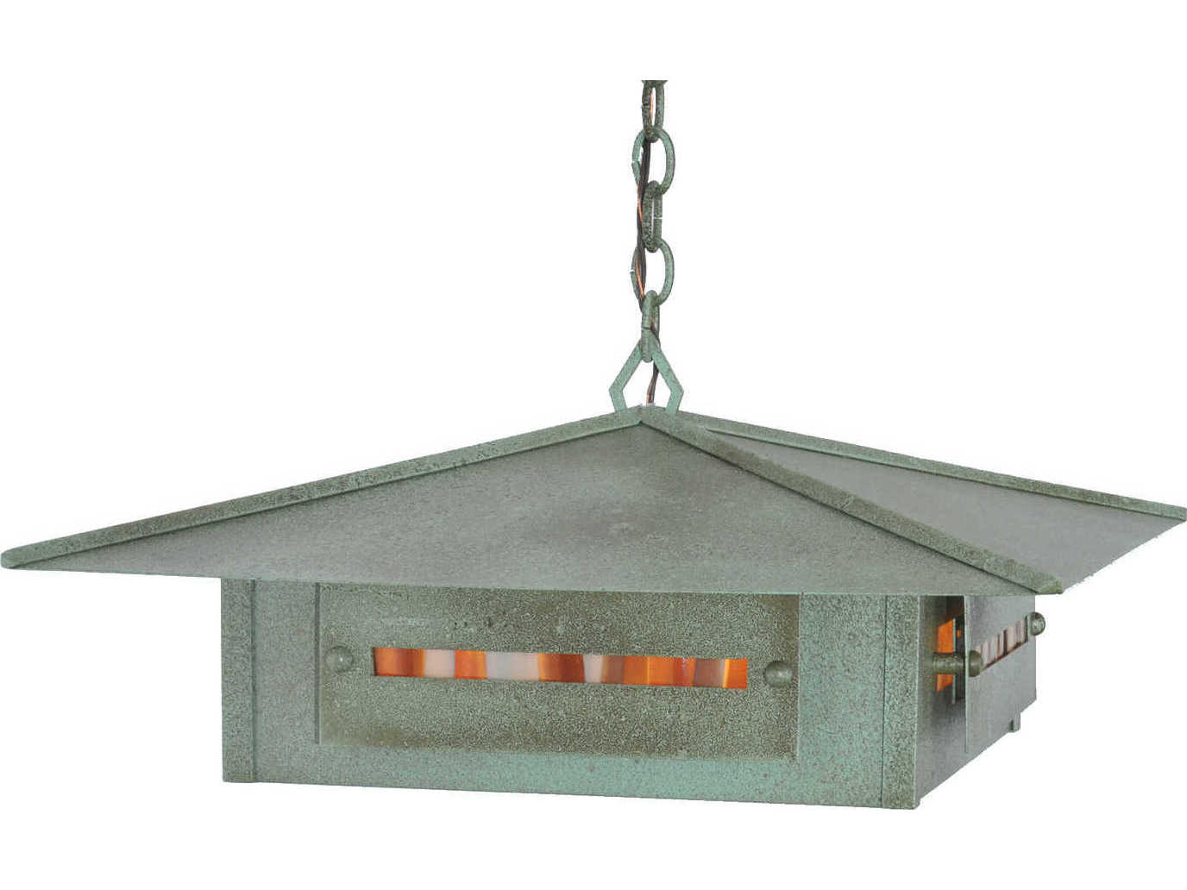 Meyda Moss Creek 4-Light Copper Glass Pendant