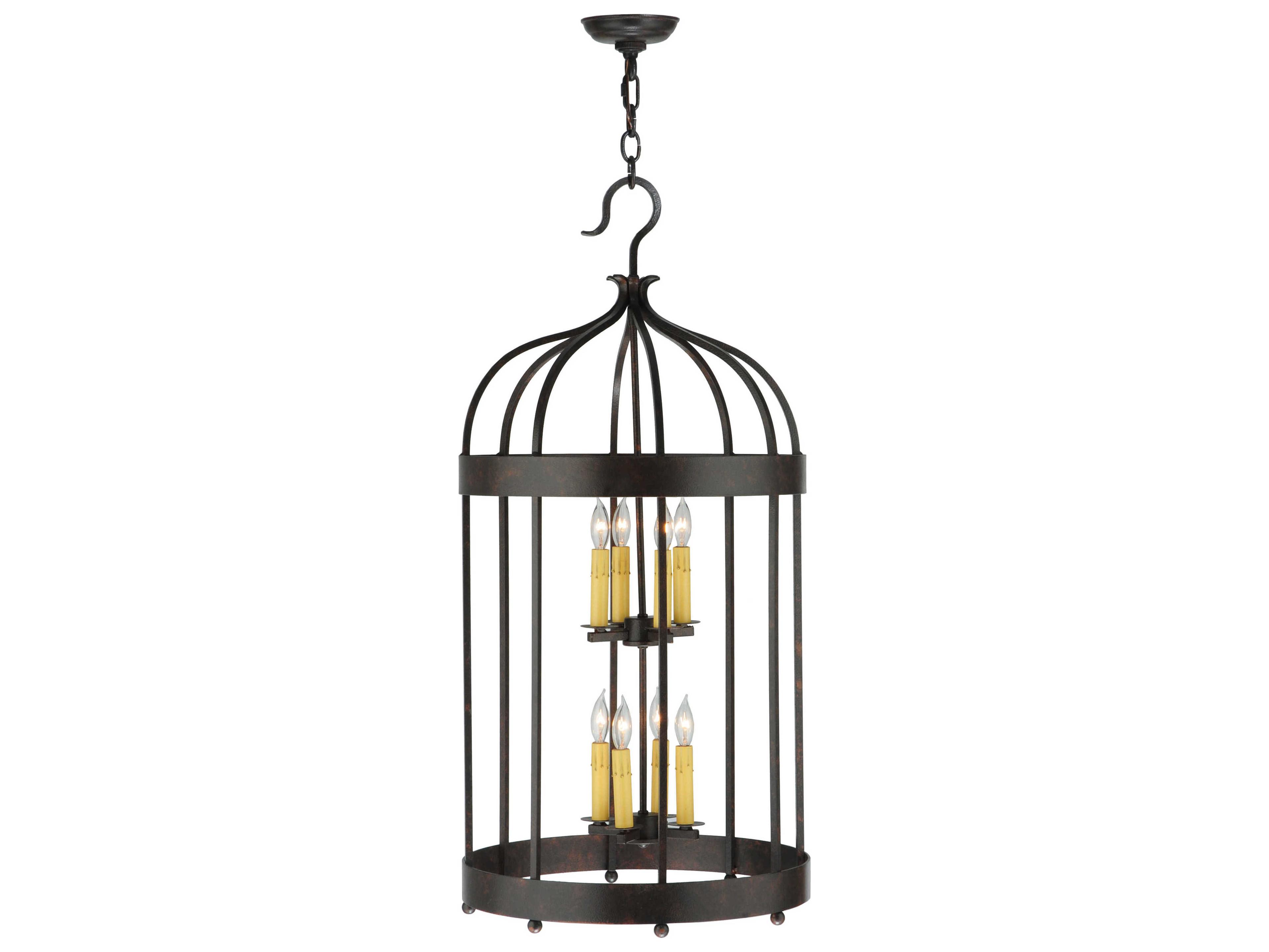 Meyda Lodge 8-Light Brown Tiered Pendant