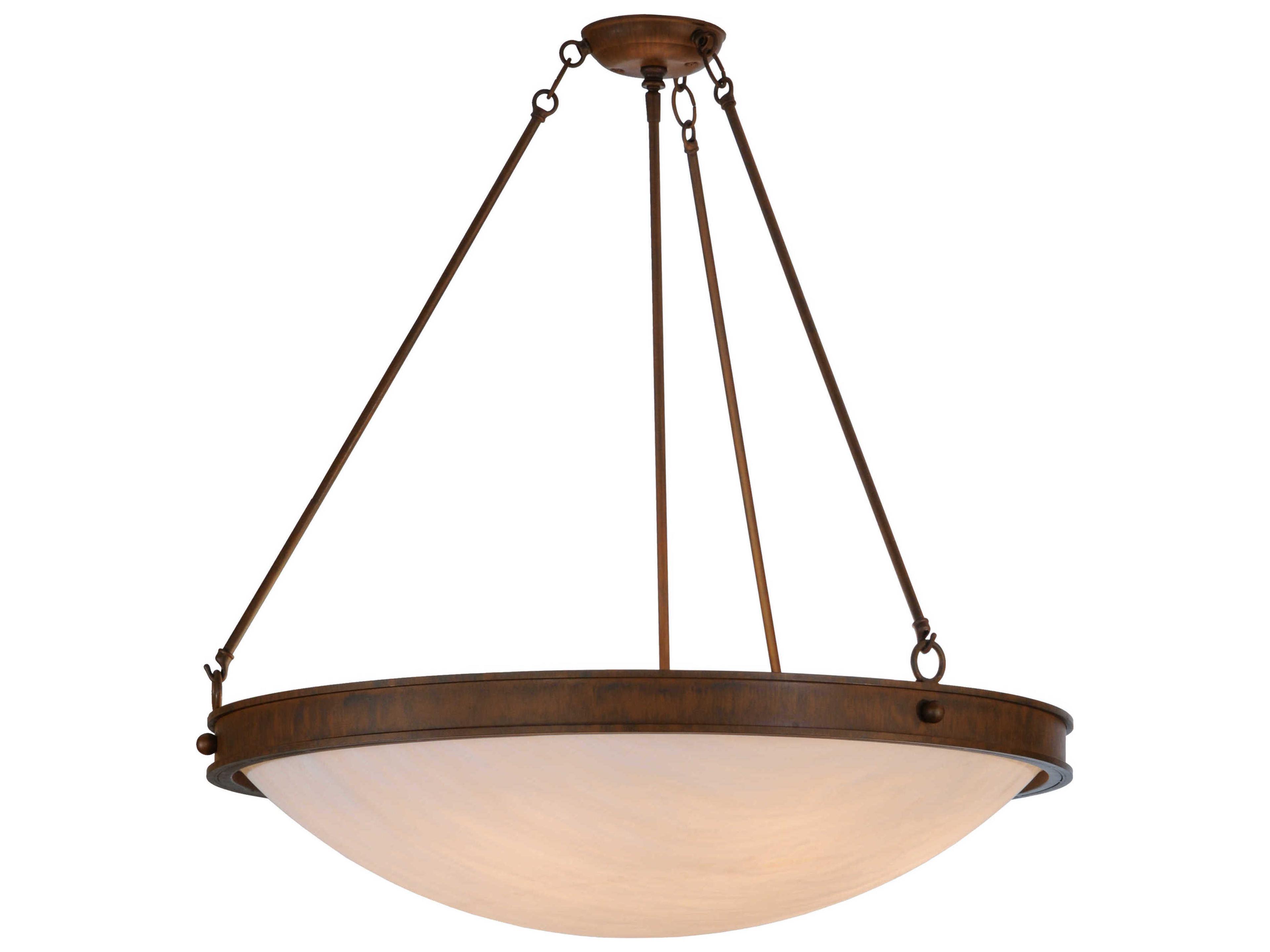 Meyda Lodge 6-Light Red Bowl Pendant