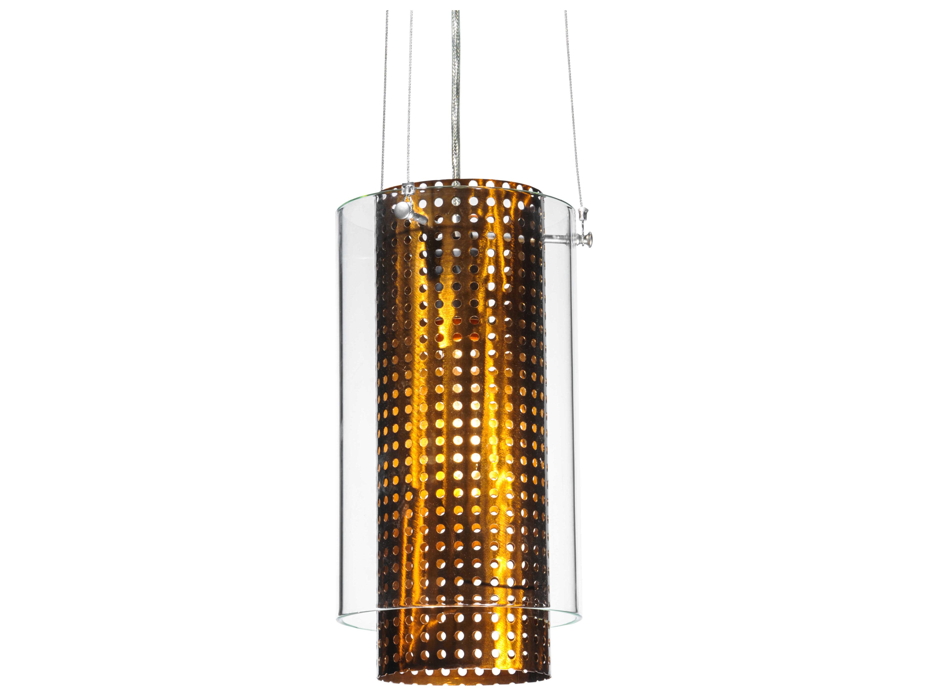 Meyda Lodge 1-Light Gray Cylinder Pendant