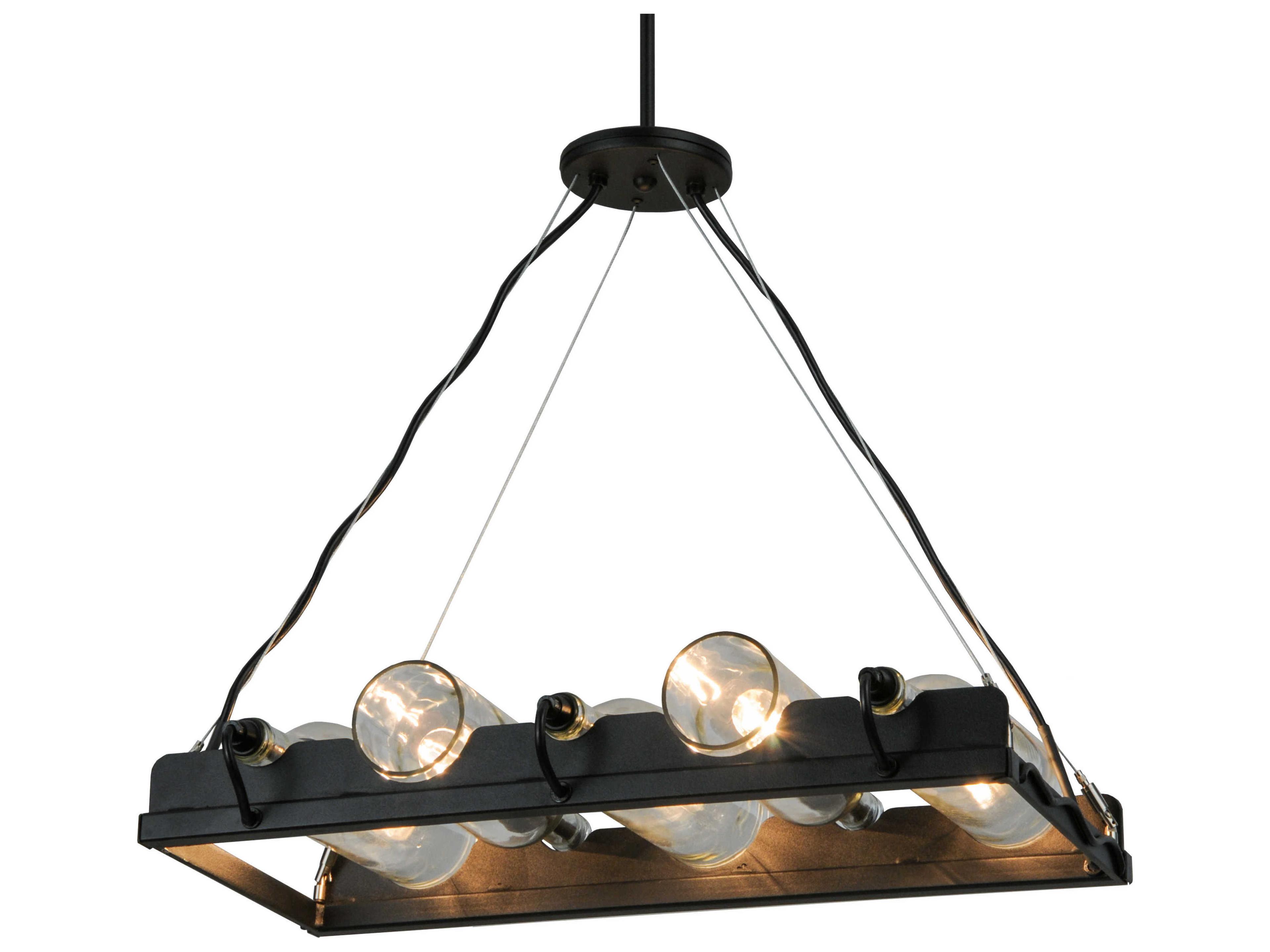 Meyda Tuscan Vineyard 5-Light Black Cylinder Pendant