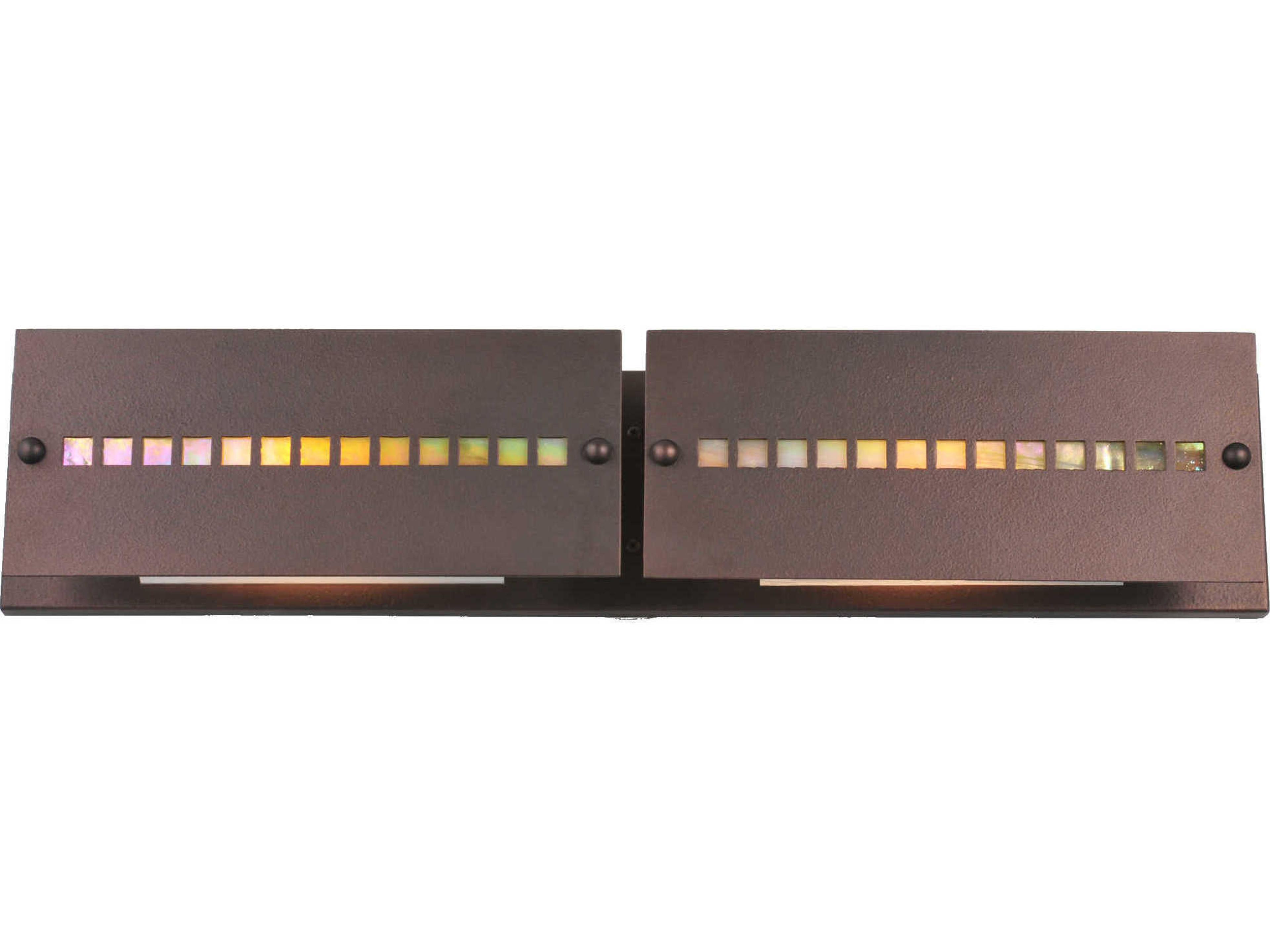 Meyda Moss Creek 2-Light Bronze Glass Vanity Light