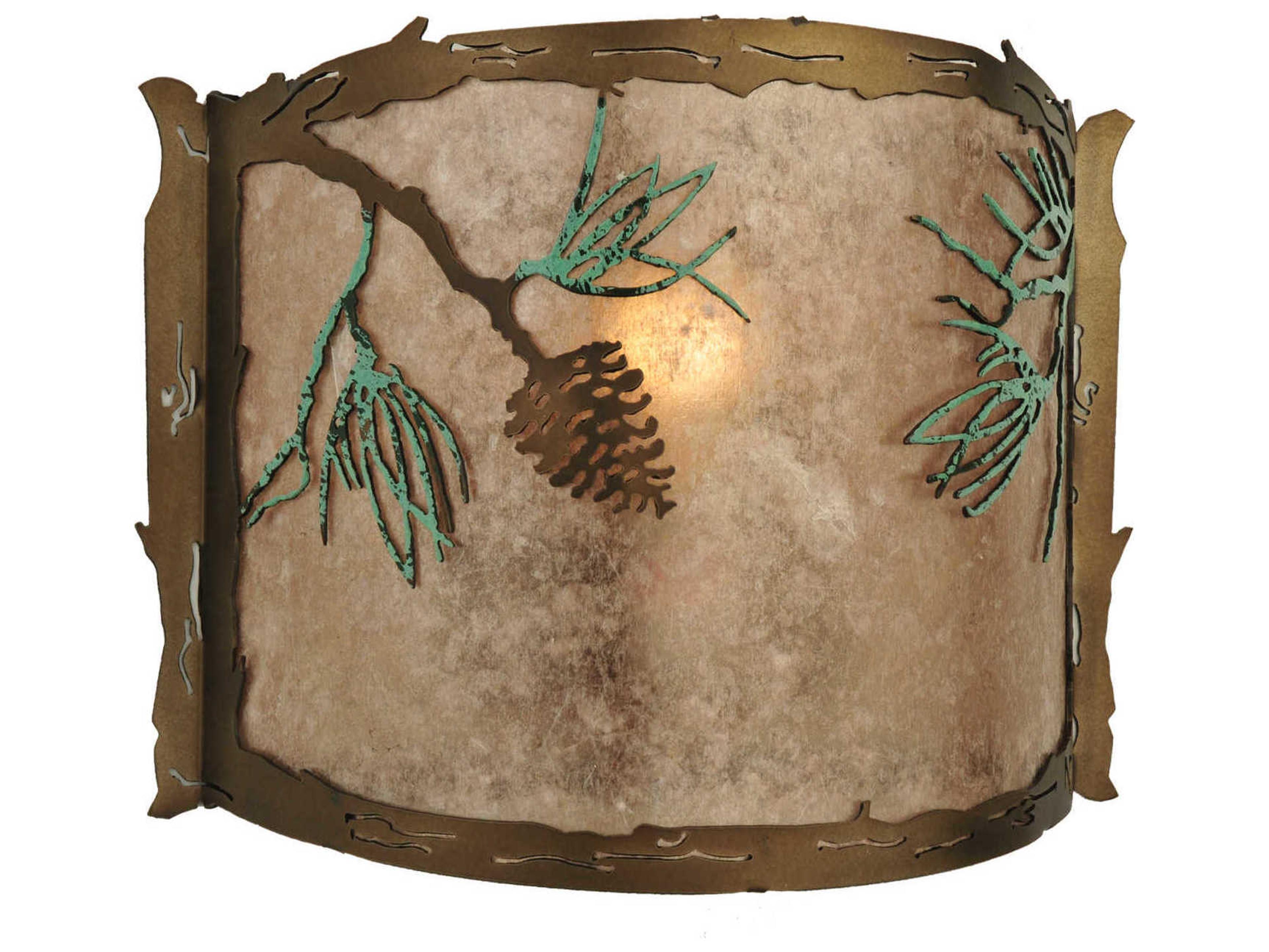 Meyda Balsam Pine 1-Light Copper Wall Sconce