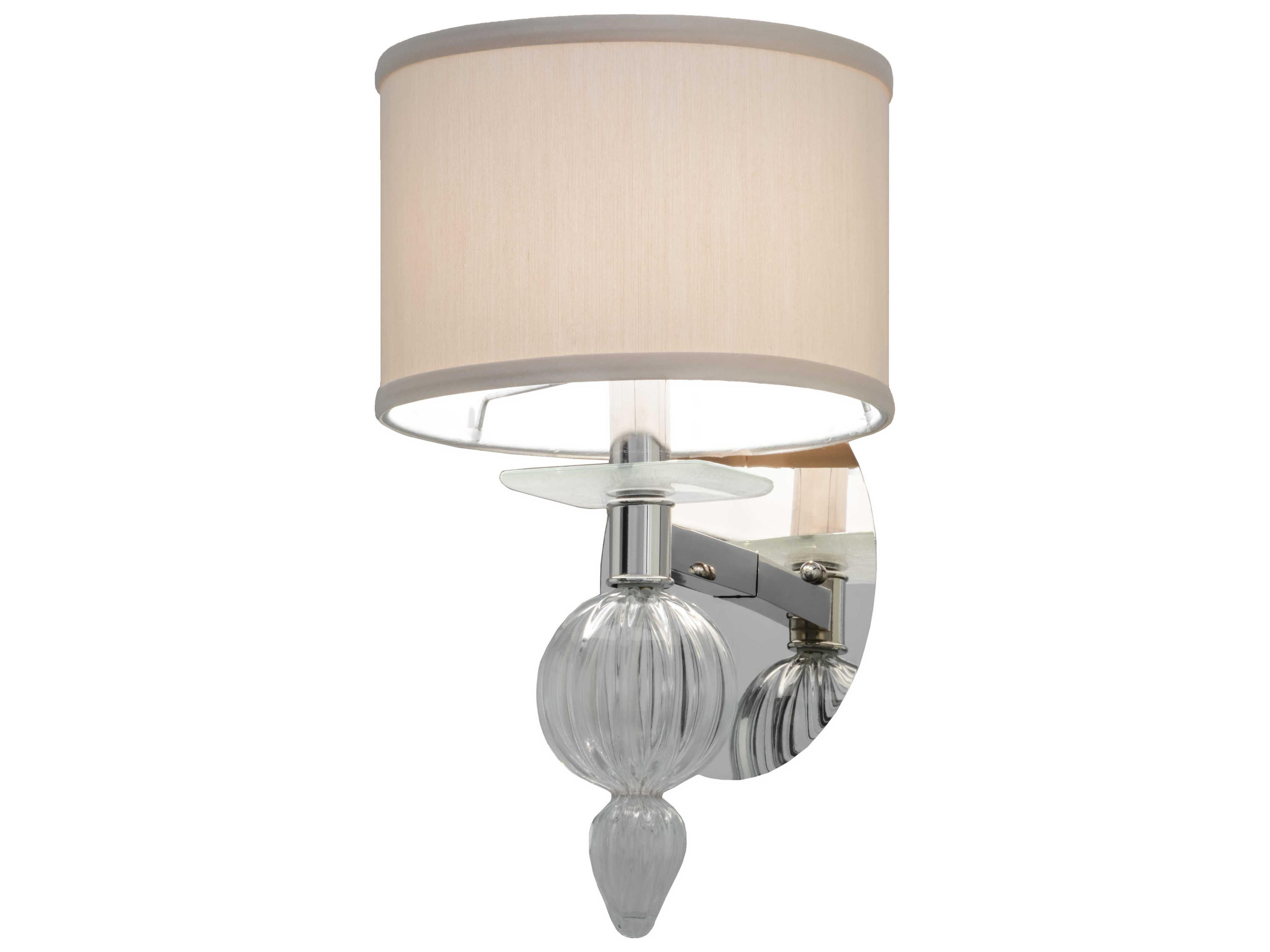 Meyda Lodge 1-Light Nickel Wall Sconce