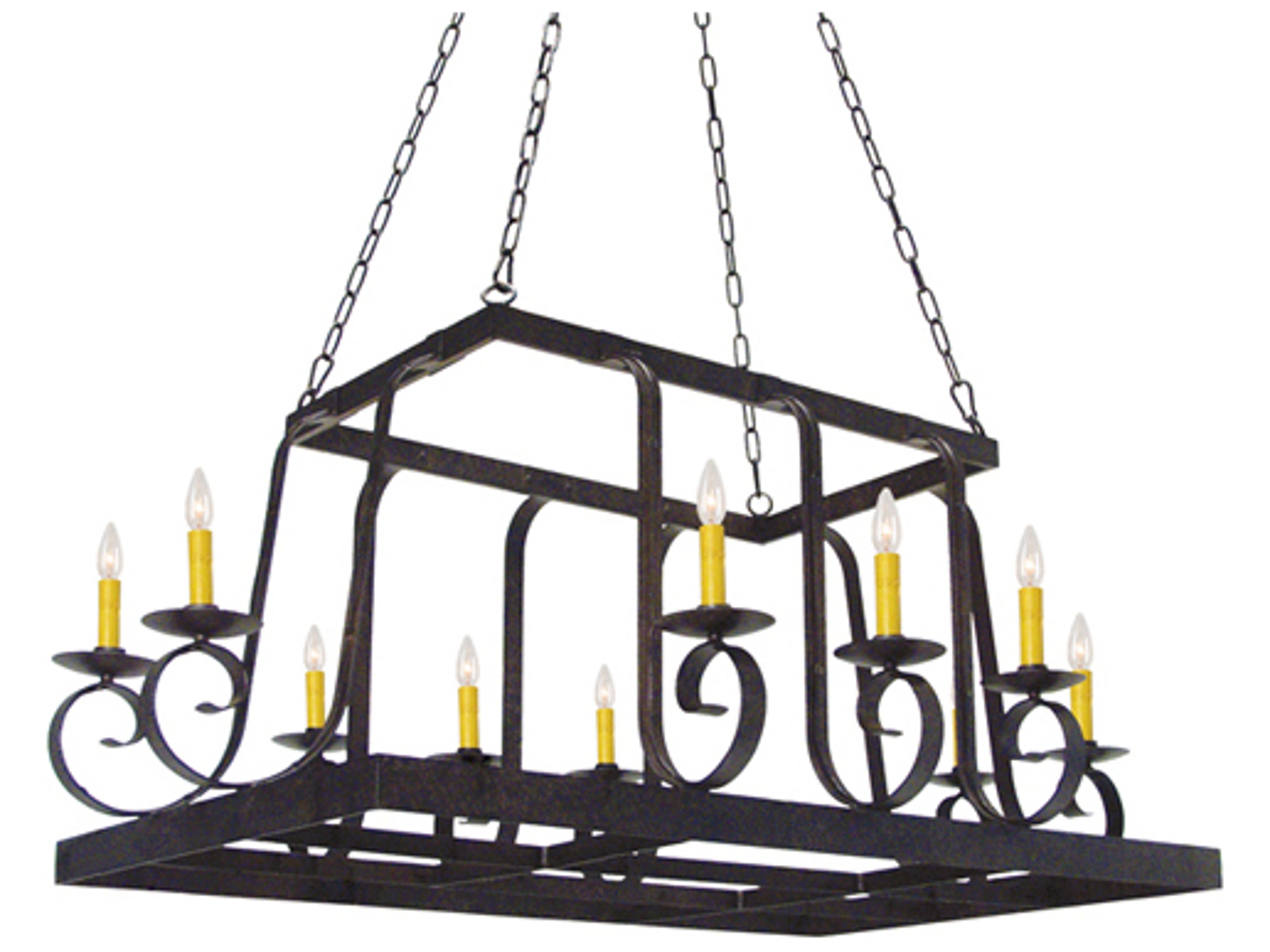 Meyda Maura 10-Light Chestnut Brown Island Pendant