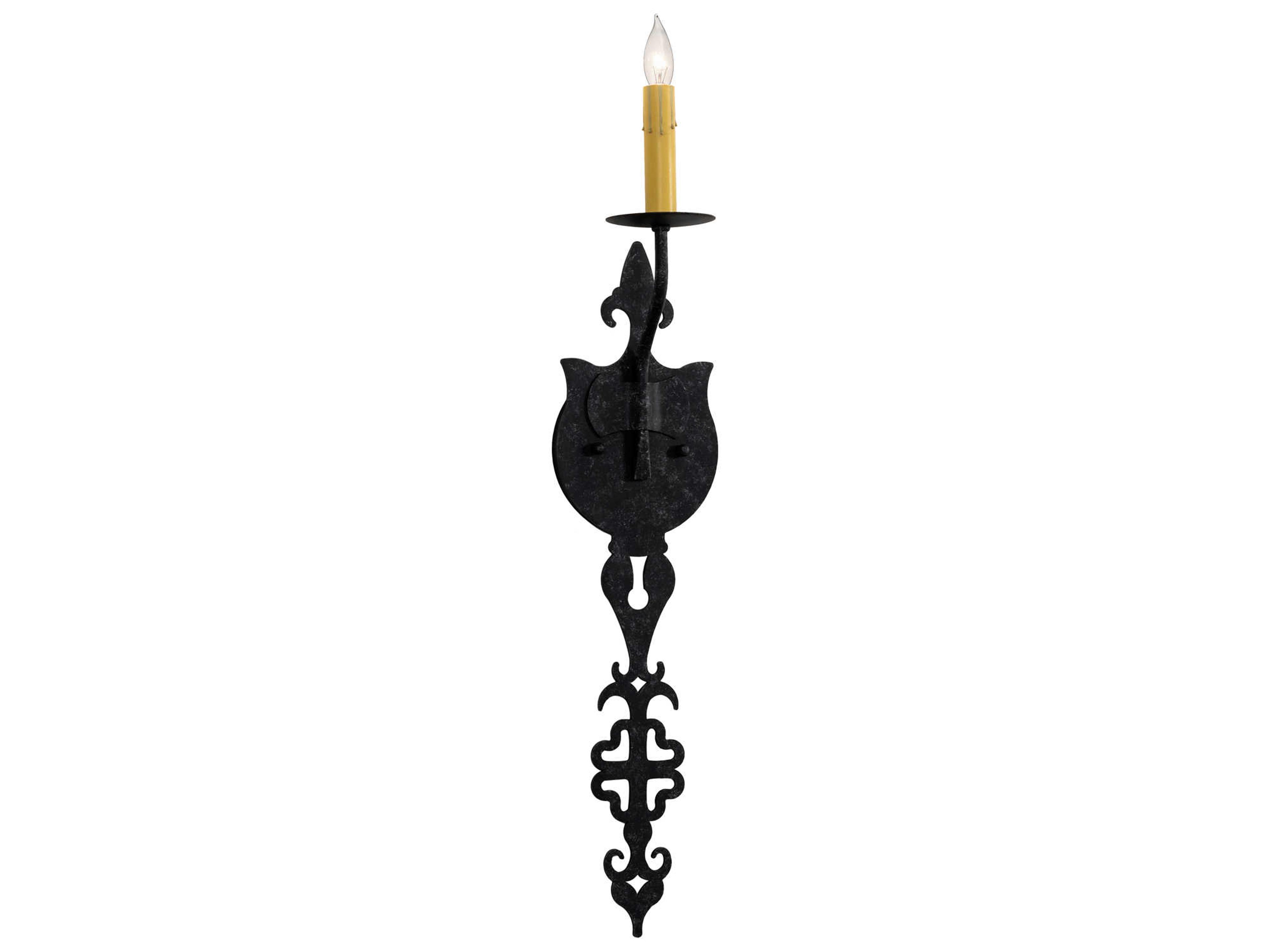 Meyda Merano 1-Light Black Wall Sconce